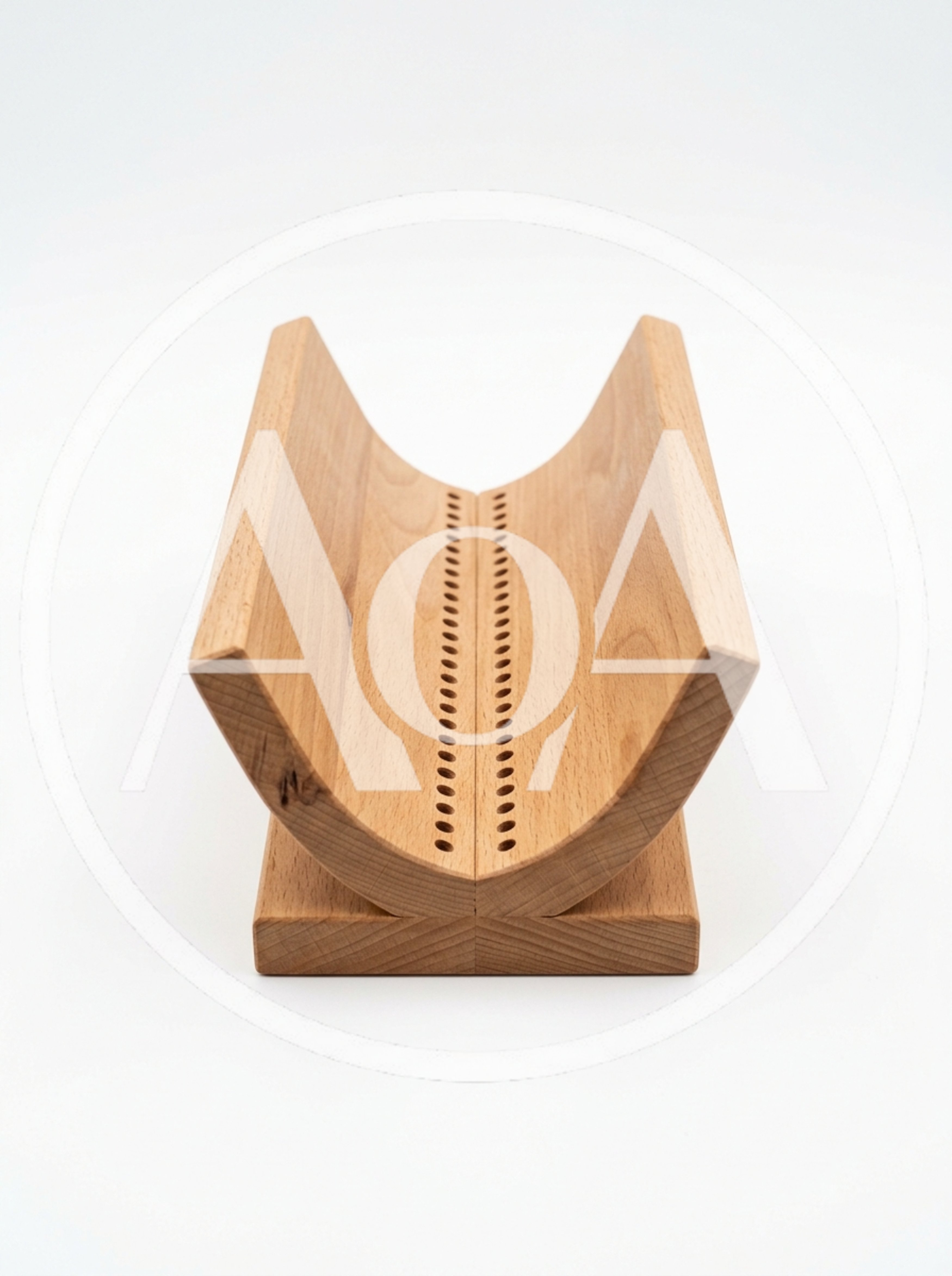 Wooden Book Cradle With Perforated Spine Support