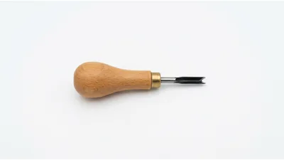 Woodworking V-Gouge Carving Tool on White Background