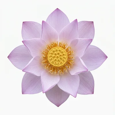 Top View Of A Blooming Pink Lotus Flower