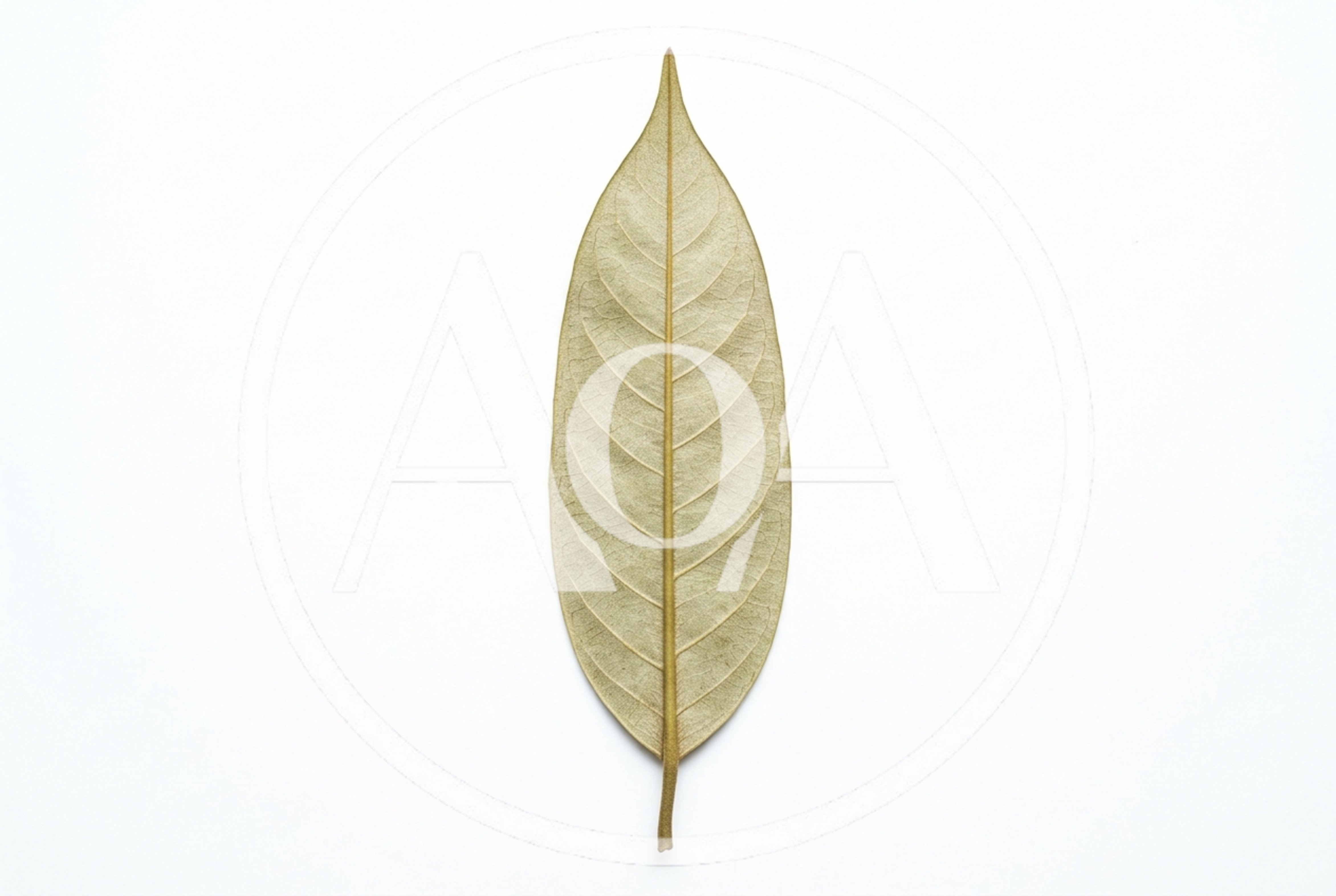Single Dried Brown Leaf Isolated On White Background