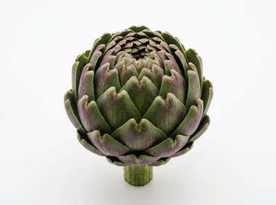 Fresh Globe Artichoke Isolated On White Background