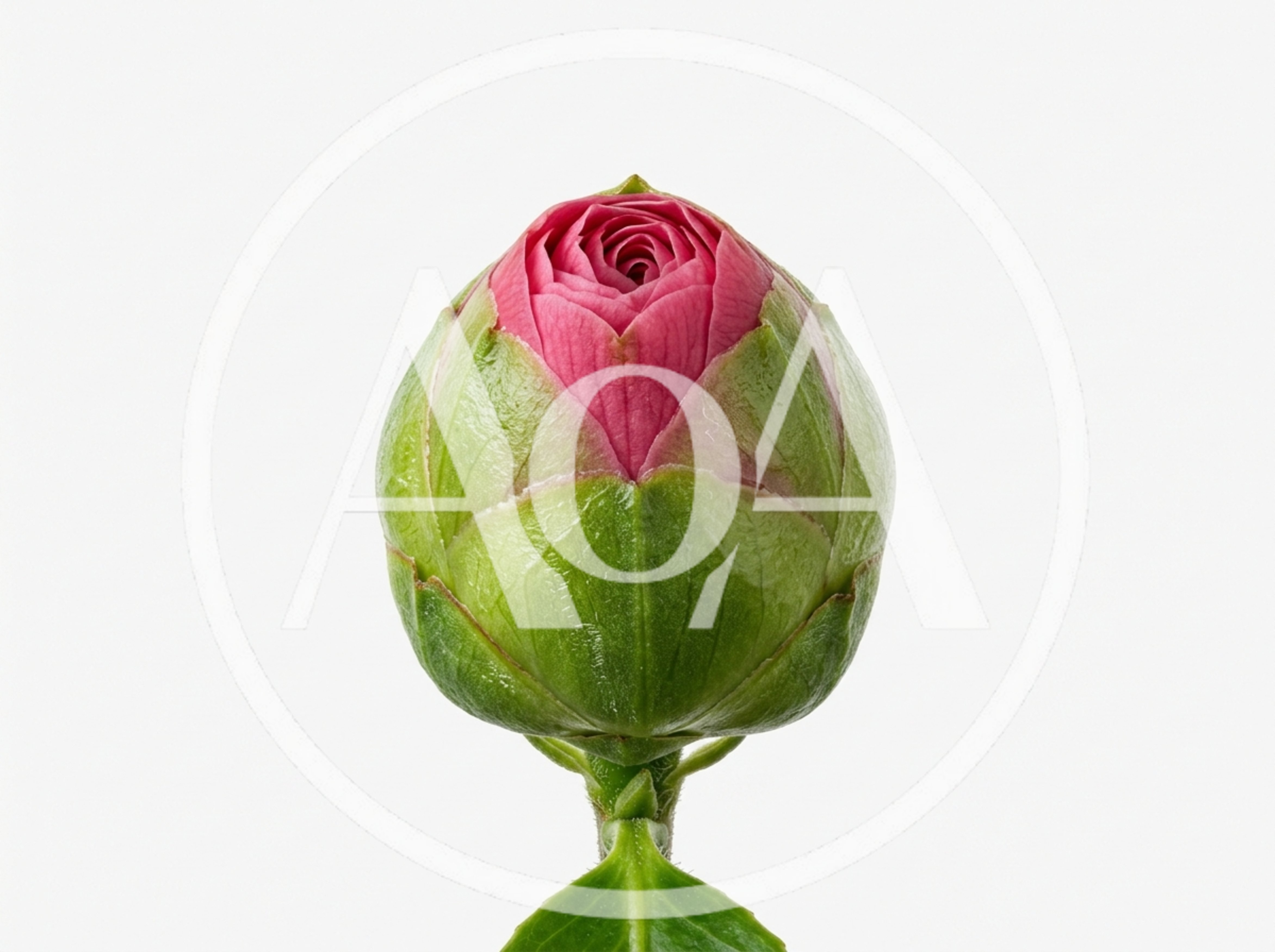 Close Up Of A Pink Rose Bud
