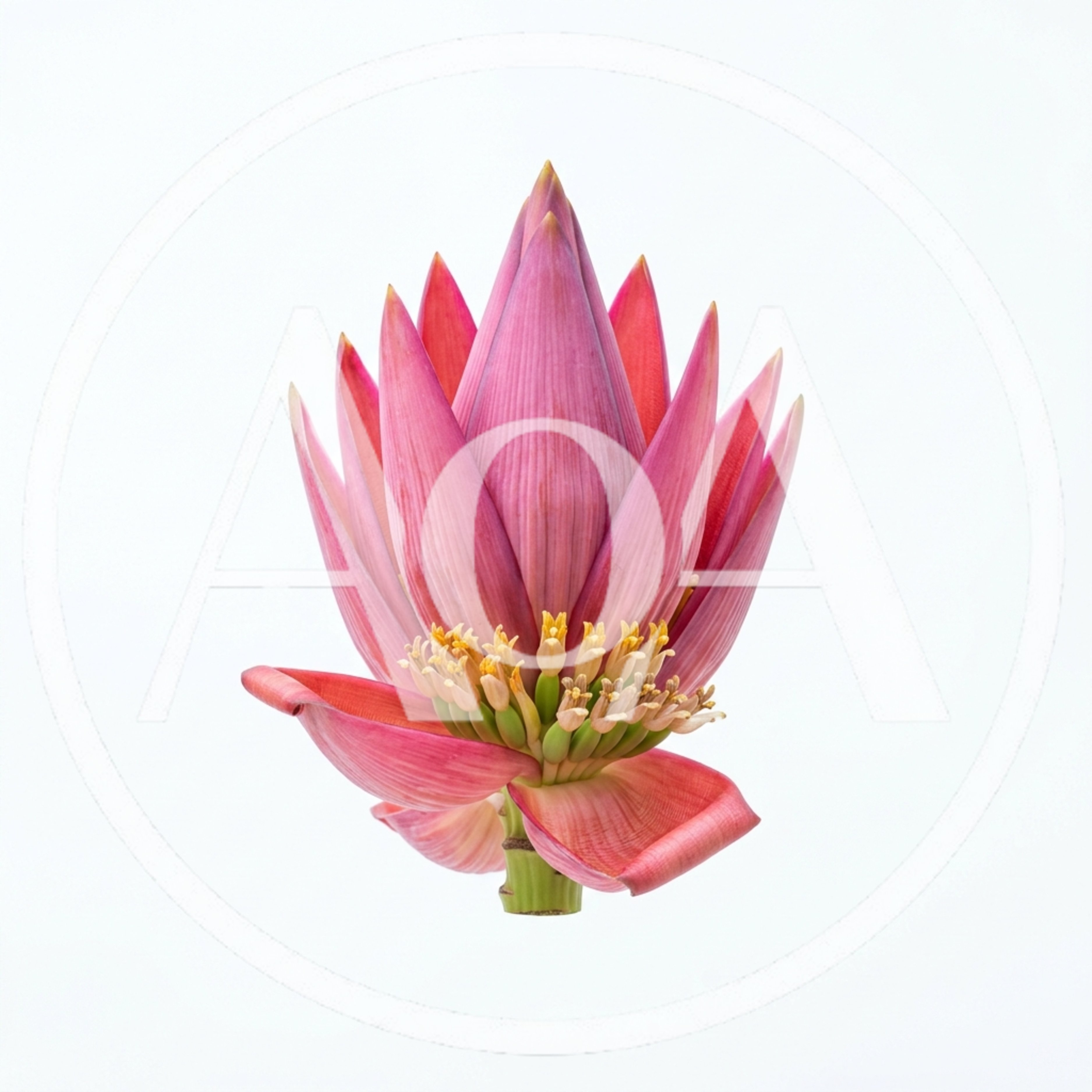 Banana Blossom Flower Isolated On White Background