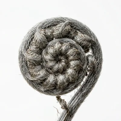 Close Up Of A Silver Fern Koru Fiddlehead