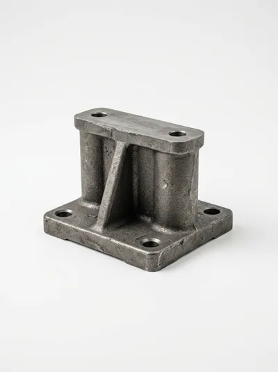Industrial Cast Iron Mounting Bracket Component