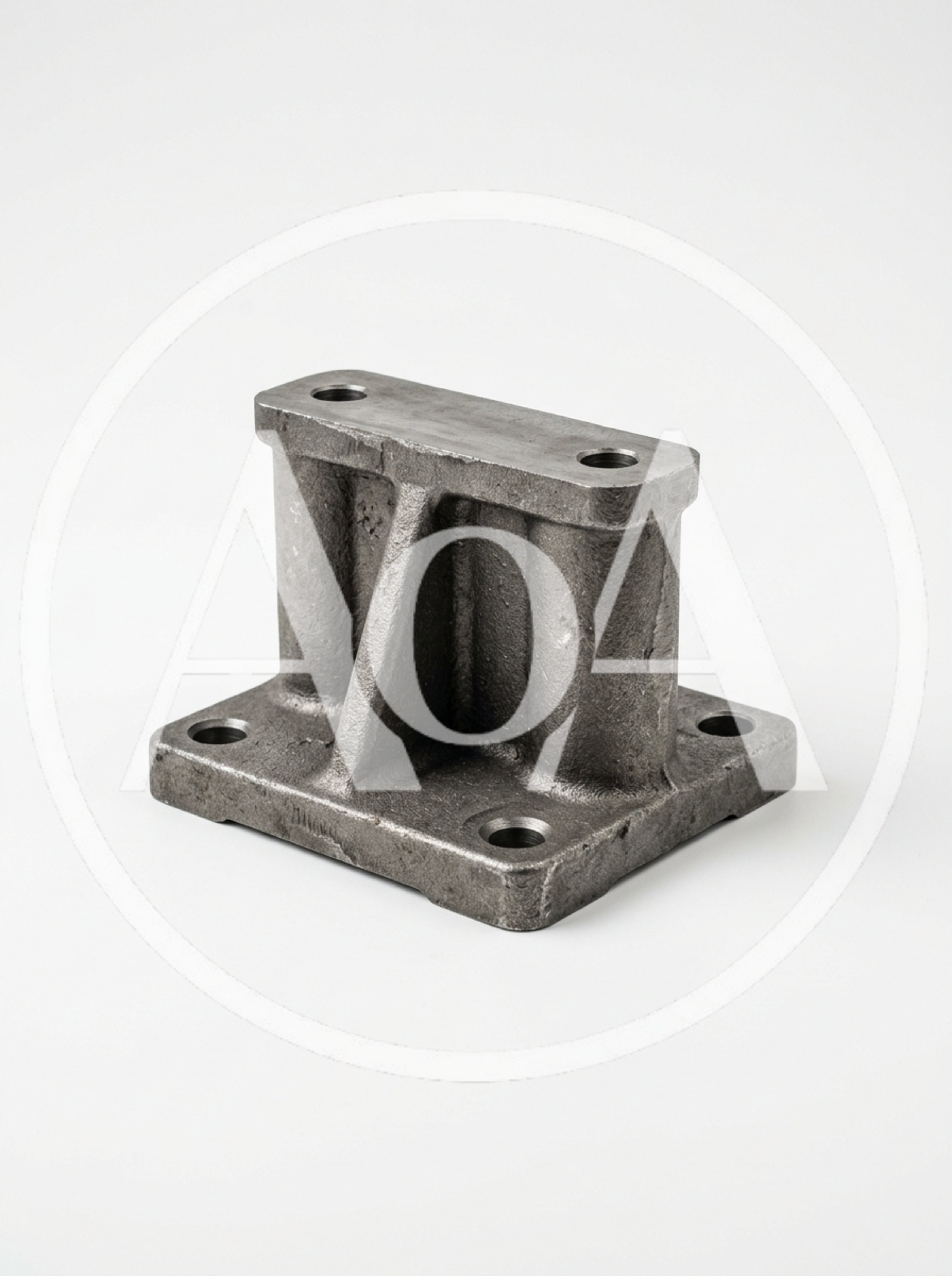 Industrial Cast Iron Mounting Bracket Component