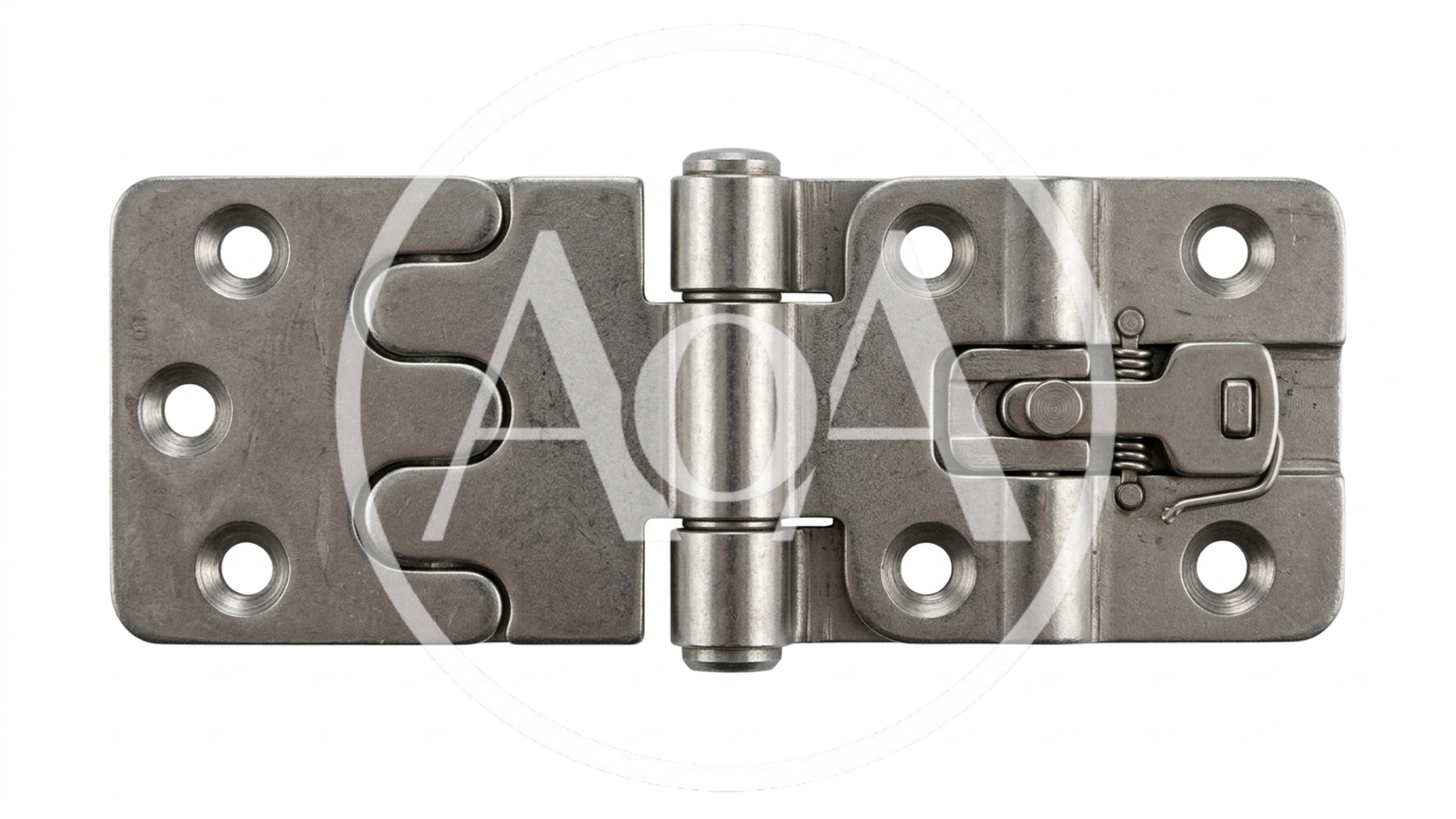 Industrial Metal Hinge With Integrated Spring Latch