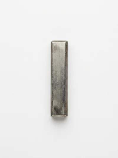 Single Metal Letter I Isolated On White Background