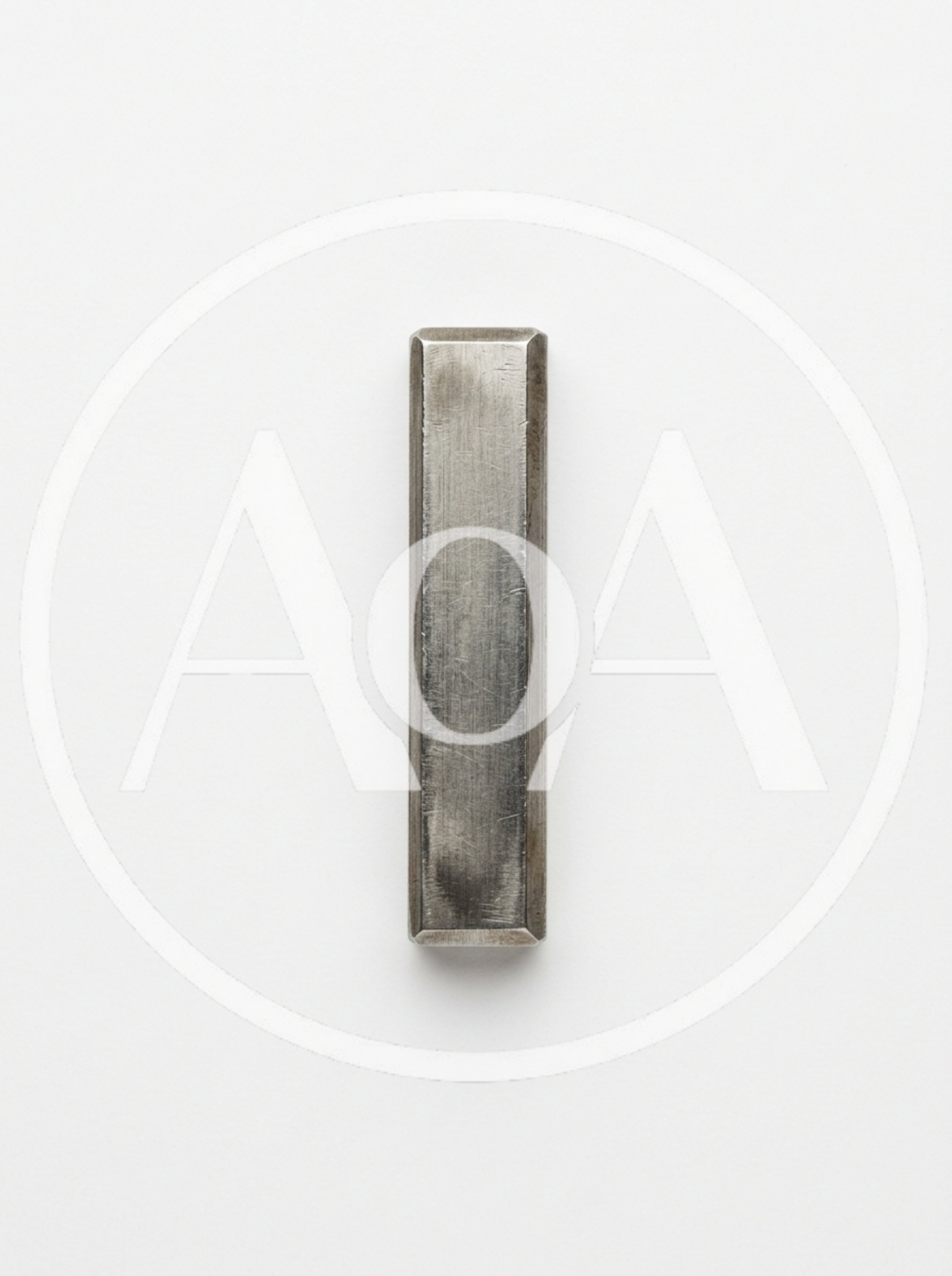 Single Metal Letter I Isolated On White Background