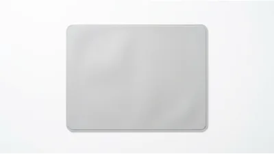 Minimalist Light Gray Rectangular Desk Mat
