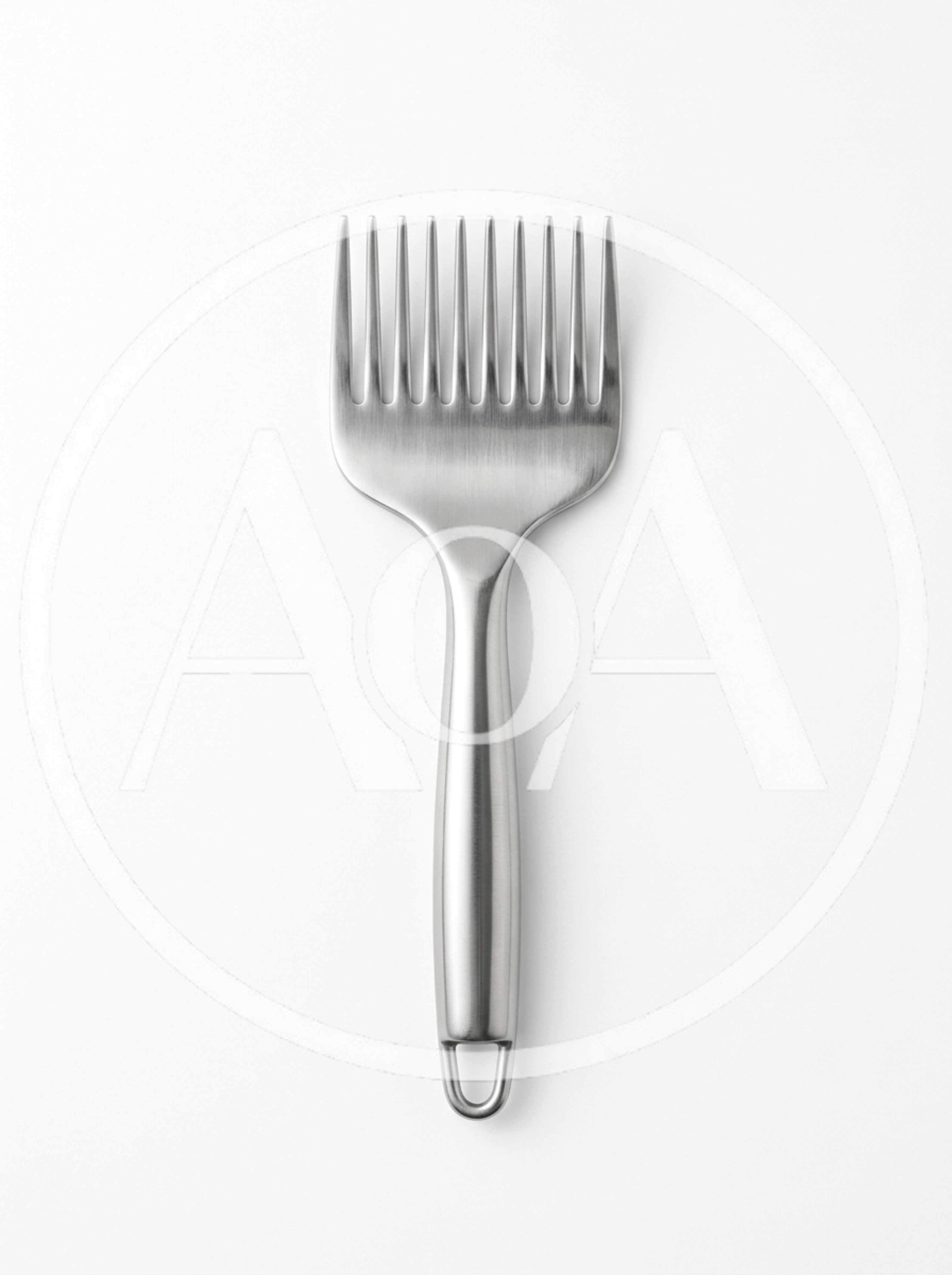 Stainless Steel Hair Pick Comb Isolated