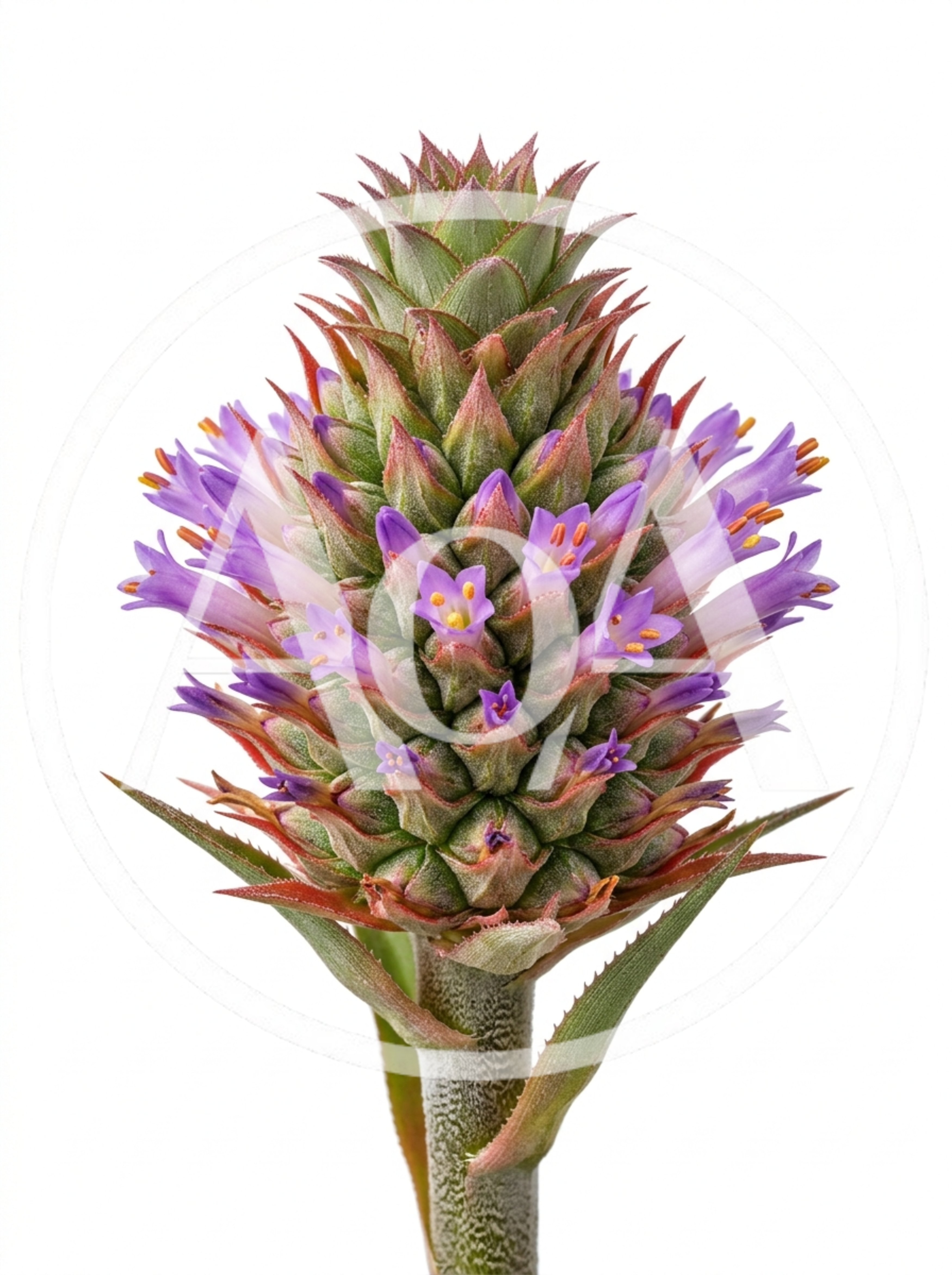 Close Up Of A Blooming Bromeliad Flower