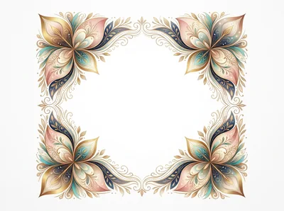 Elegant Floral Corner Frame Design