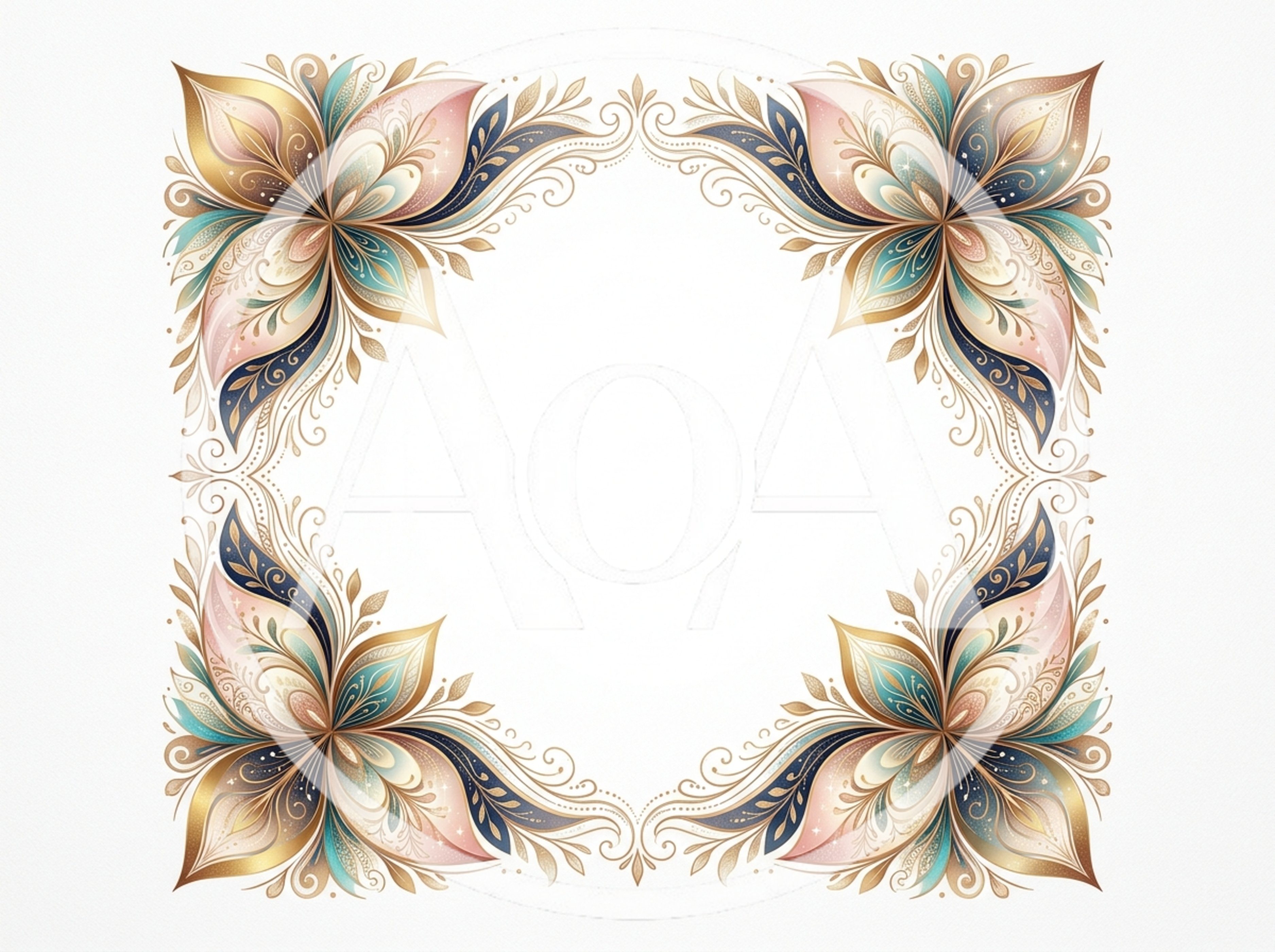 Elegant Floral Corner Frame Design