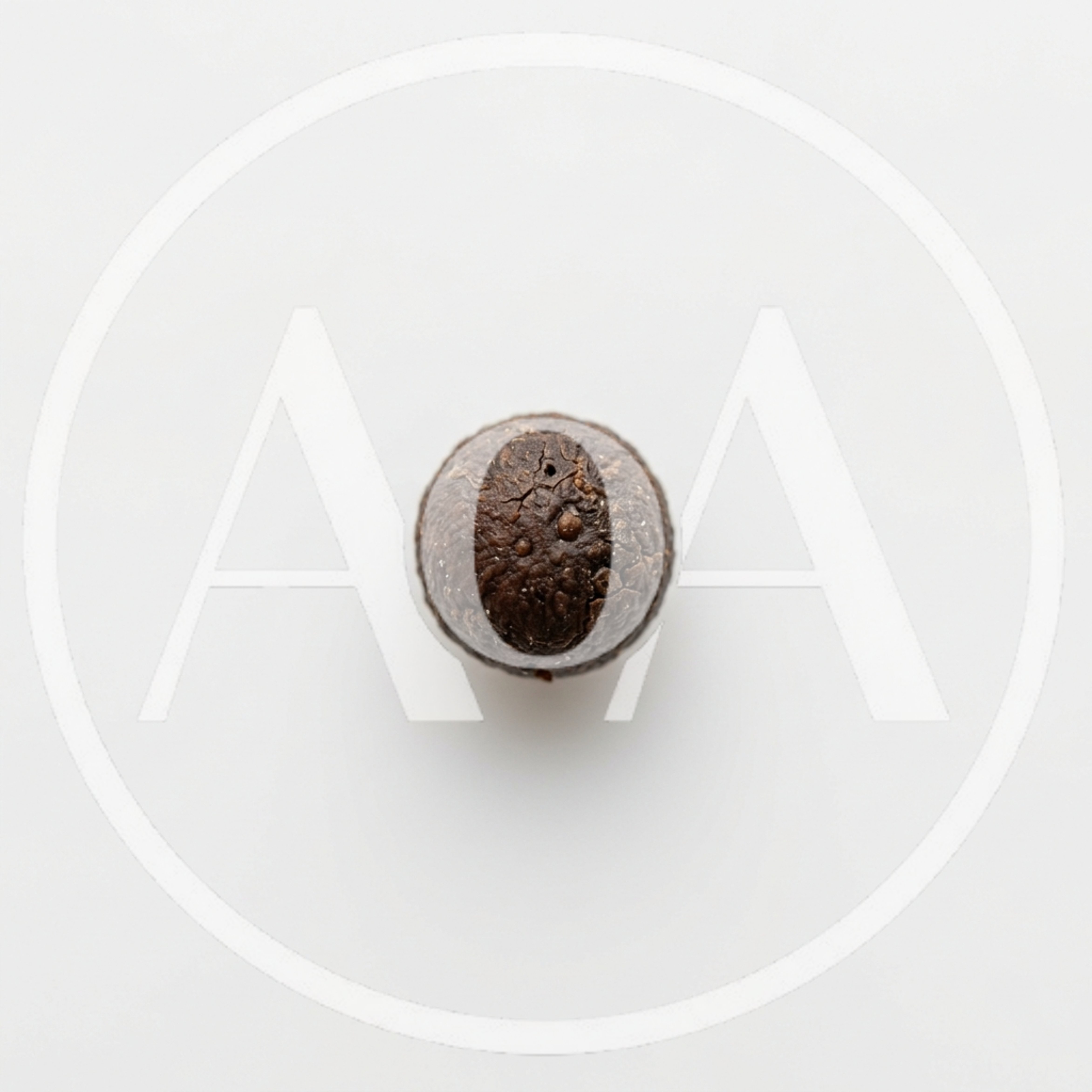 Single Dried Brown Peppercorn Isolated On White Background