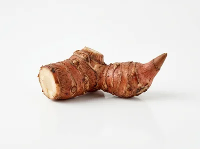 Fresh Galangal Root Isolated On White Background