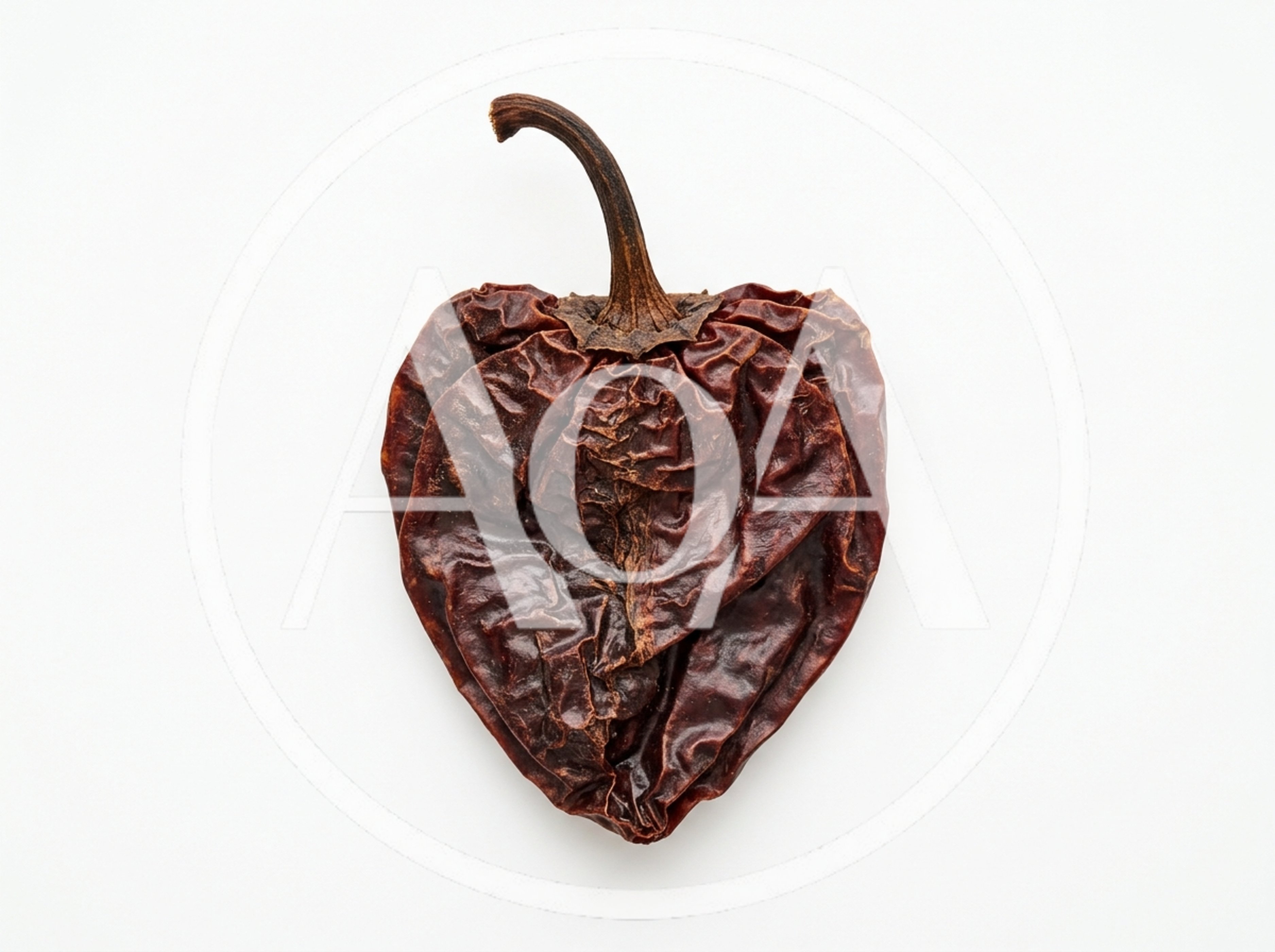 Dried Ancho Chili Pepper Isolated On White Background