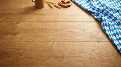 Oktoberfest Table Setting With Pretzel And Beer Mug