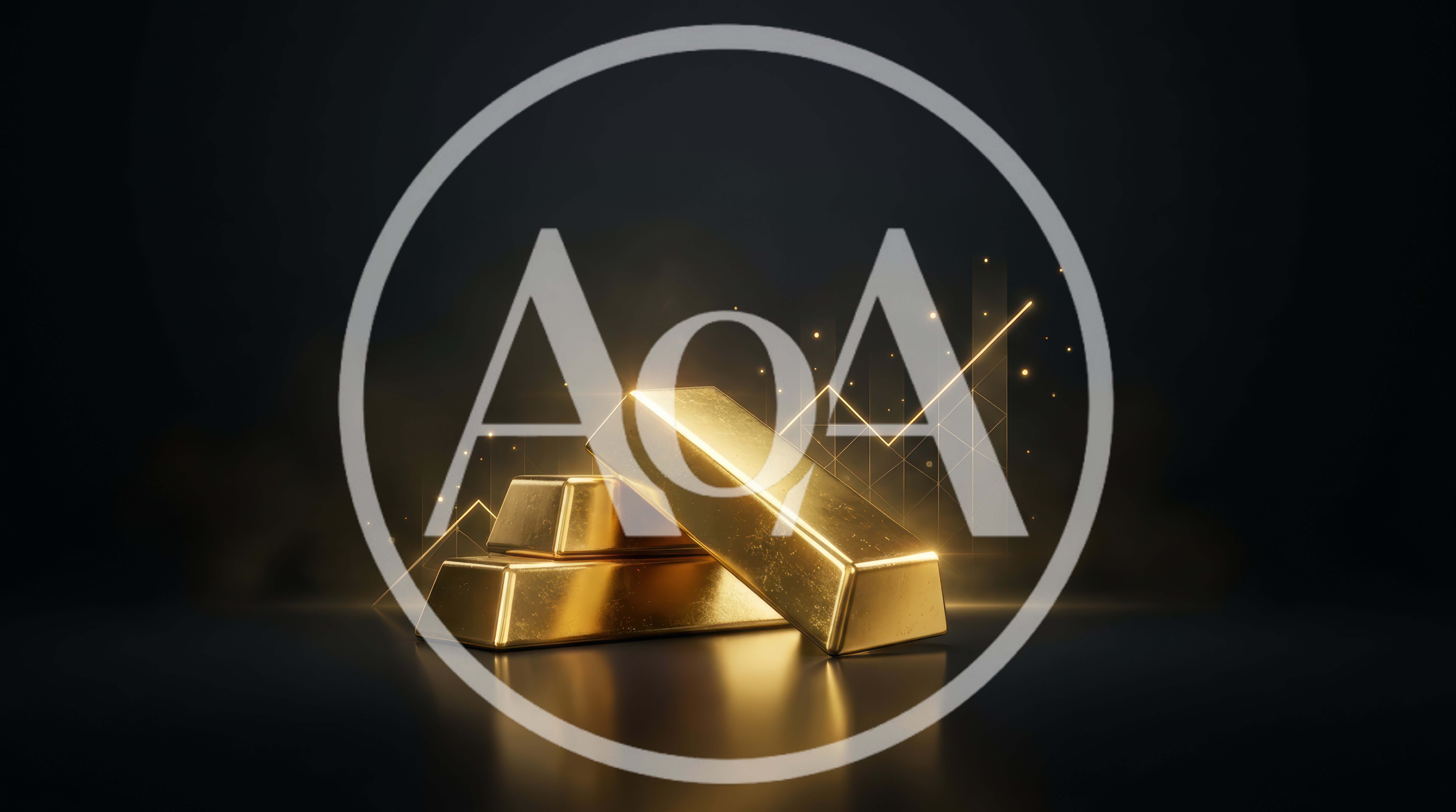 Gold Bars With Rising Financial Growth Chart