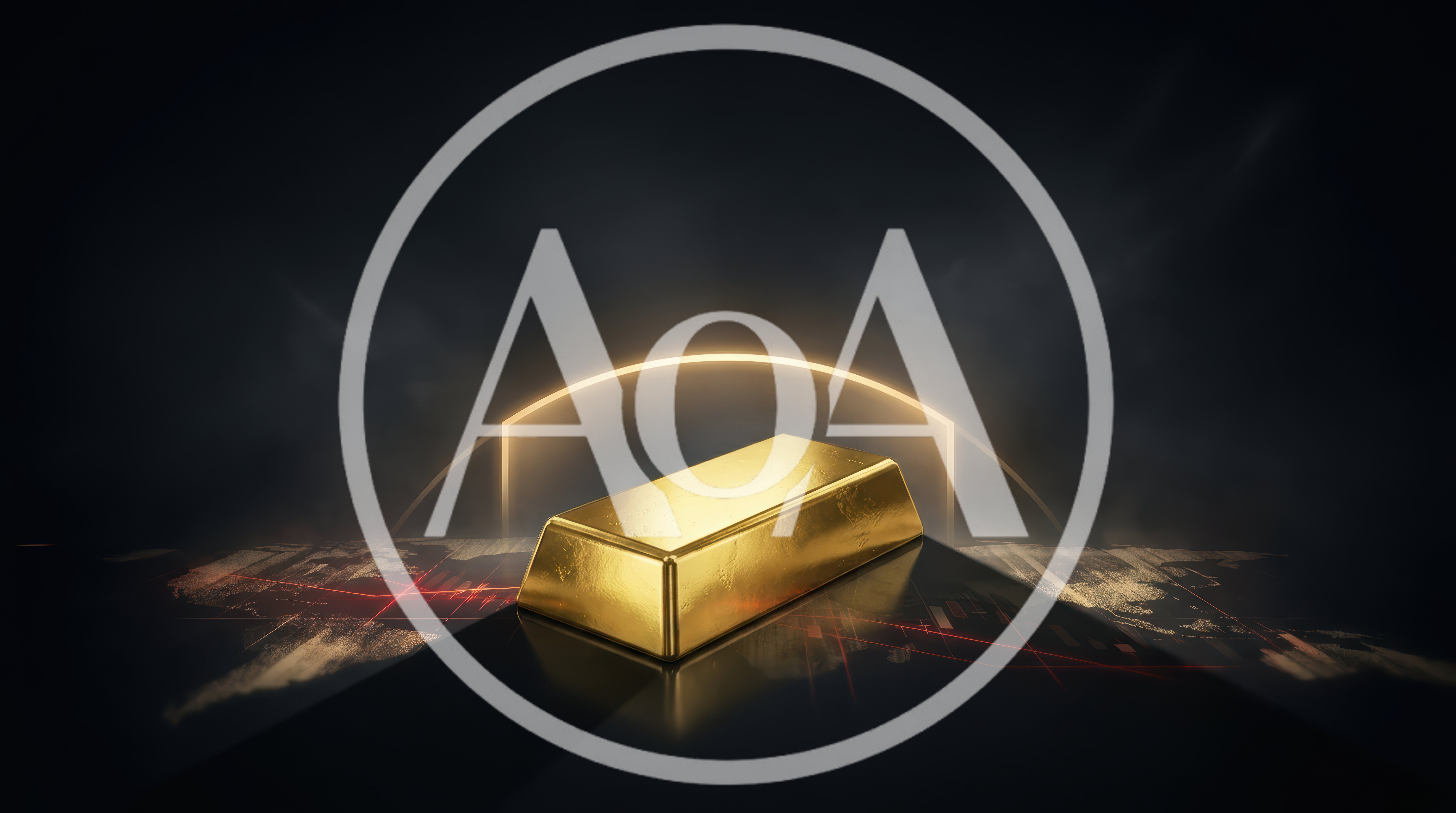 Gold Bar Resting On A Digital Financial World Map