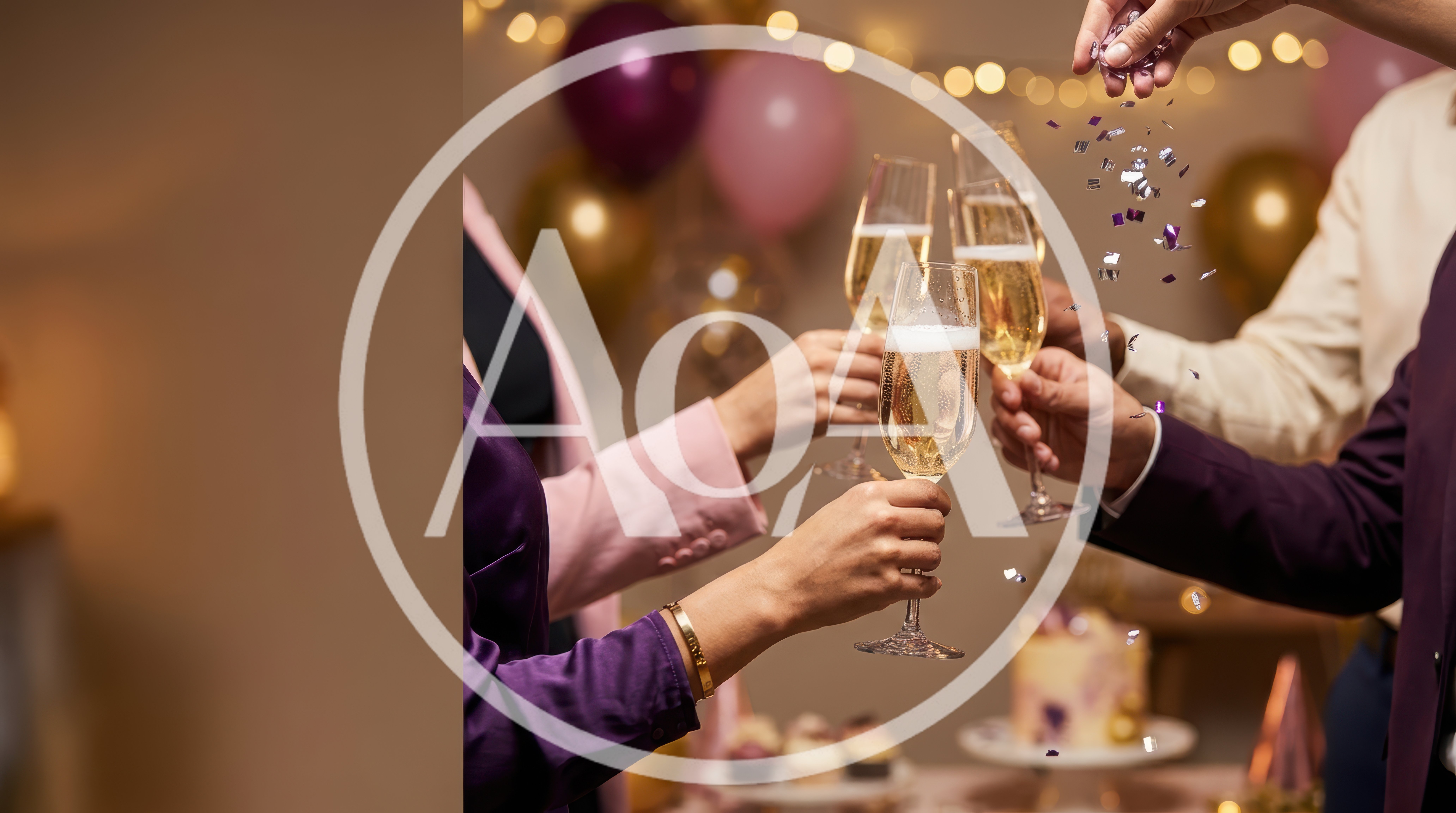 Friends Toasting With Champagne Glasses At A Party