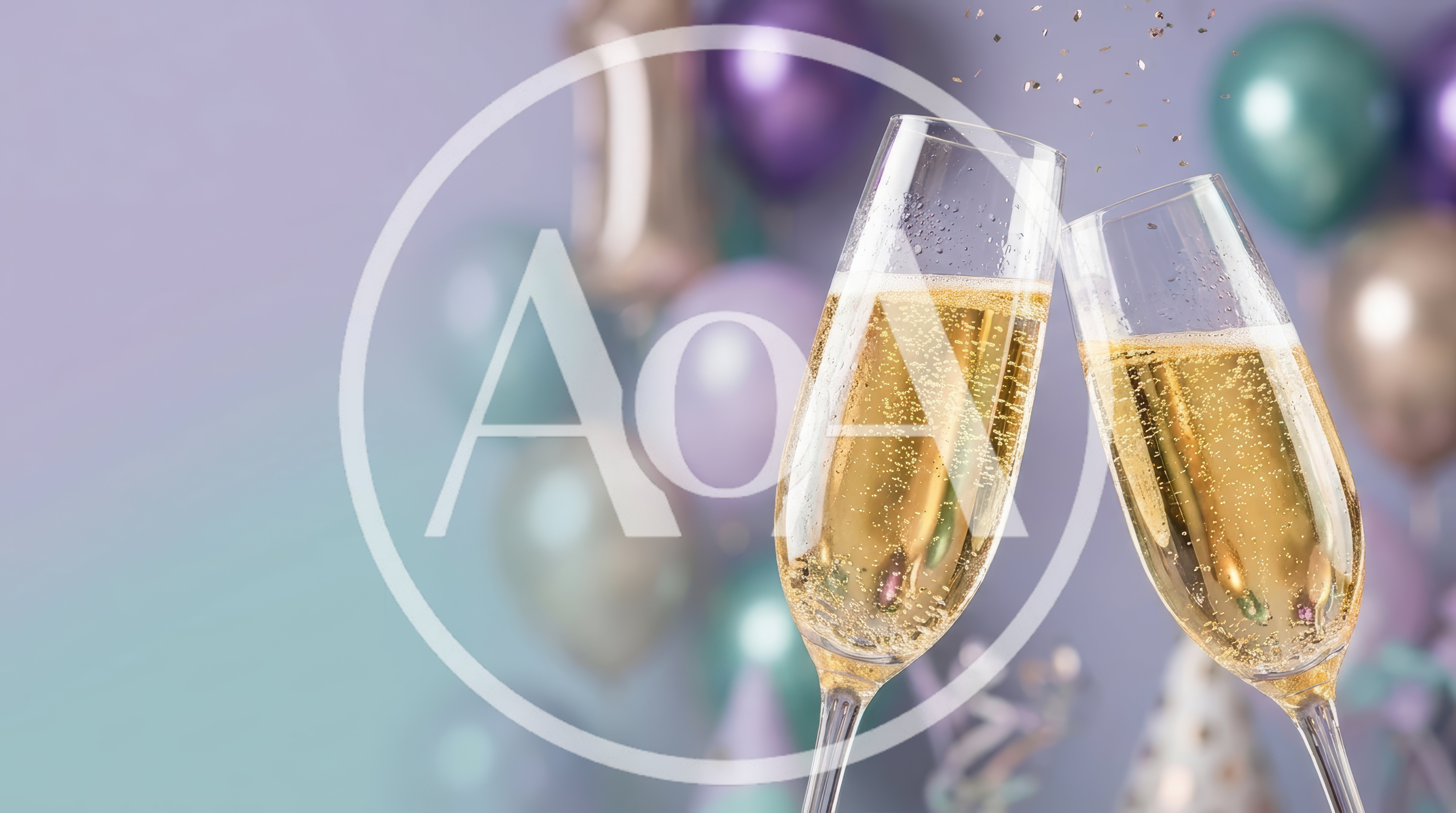 Two Champagne Flutes Toasting At A Celebration