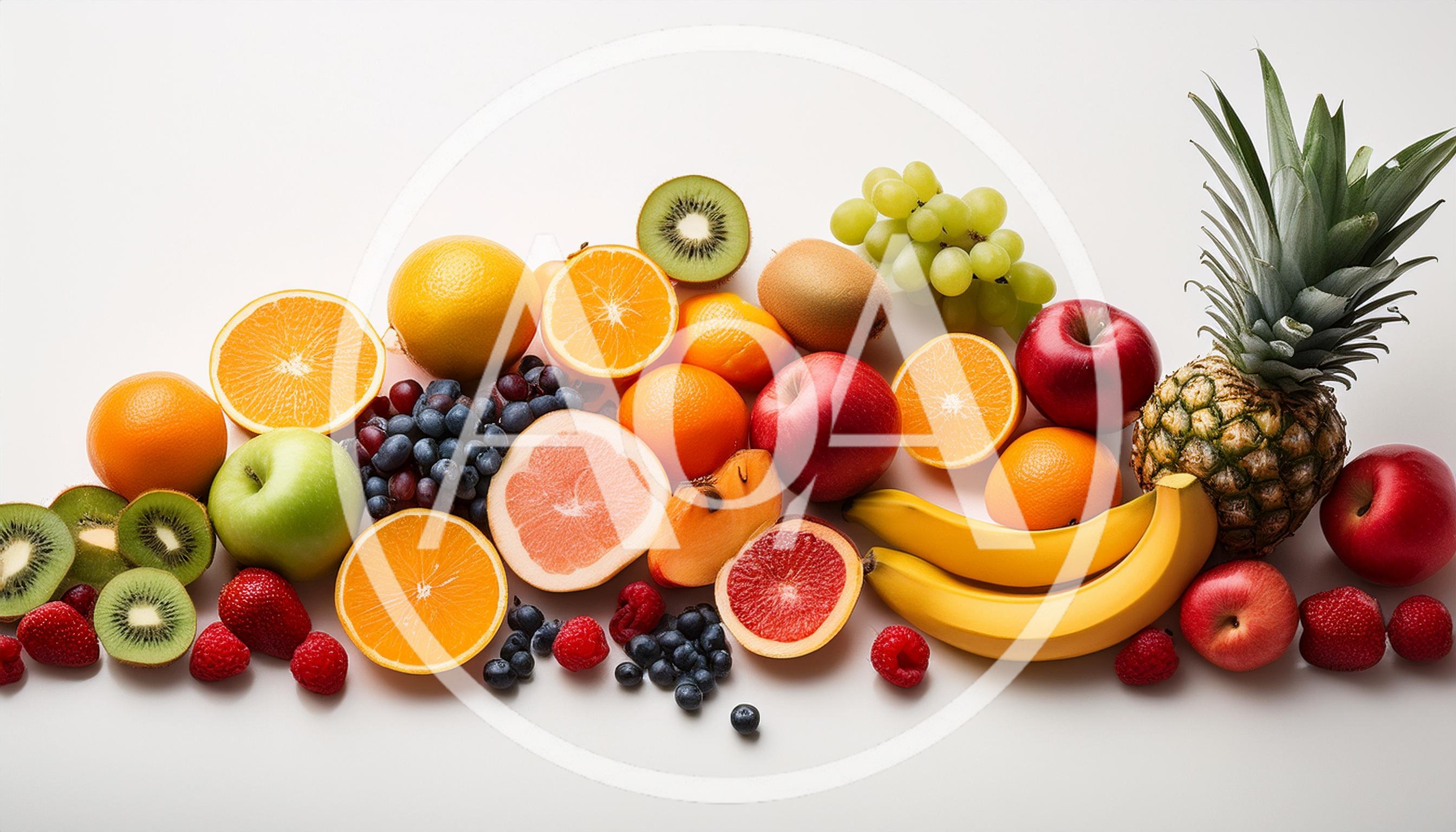 Assorted Fresh Tropical Fruits and Berries Arrangement