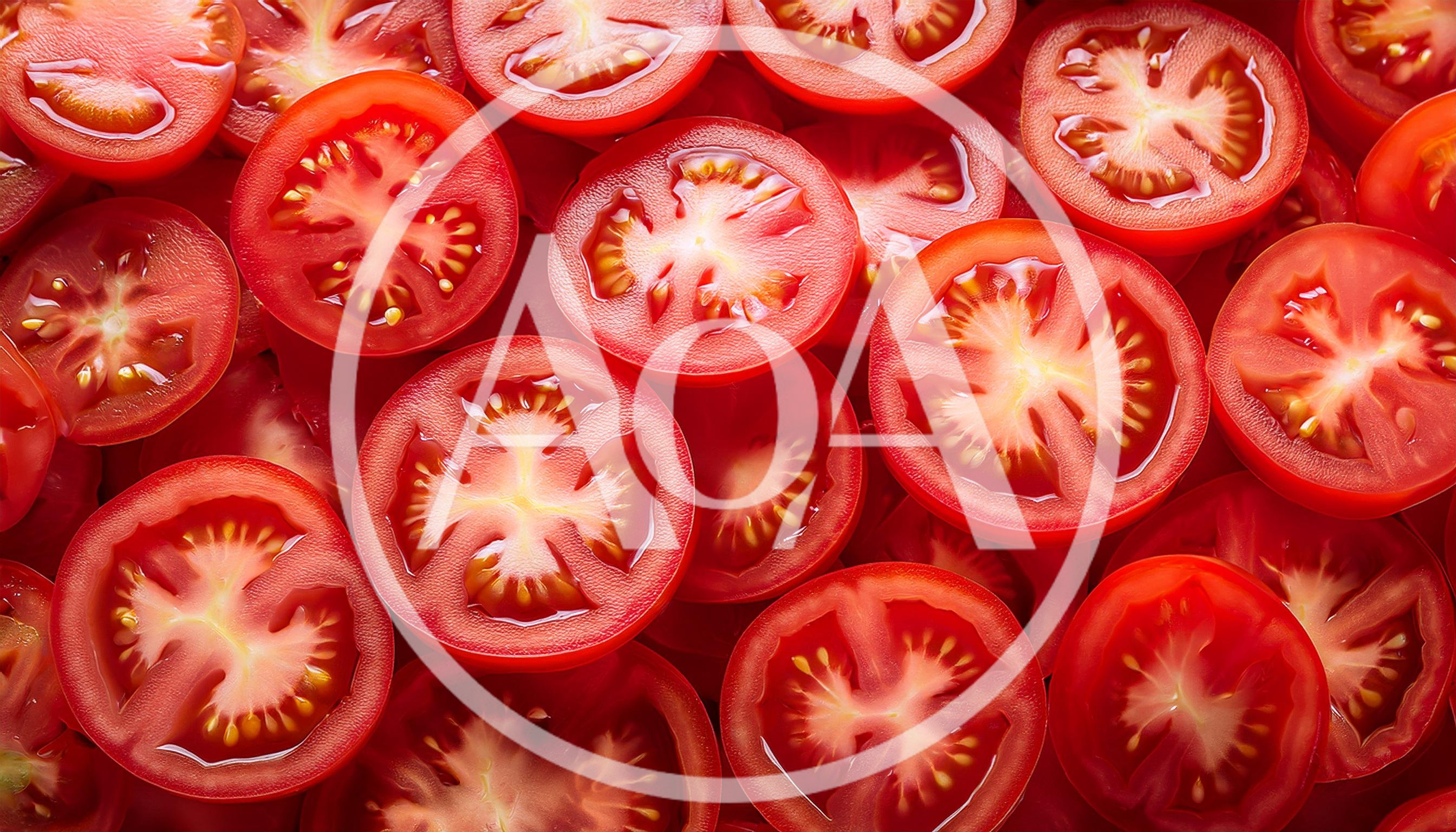 Fresh Sliced Red Tomatoes Background