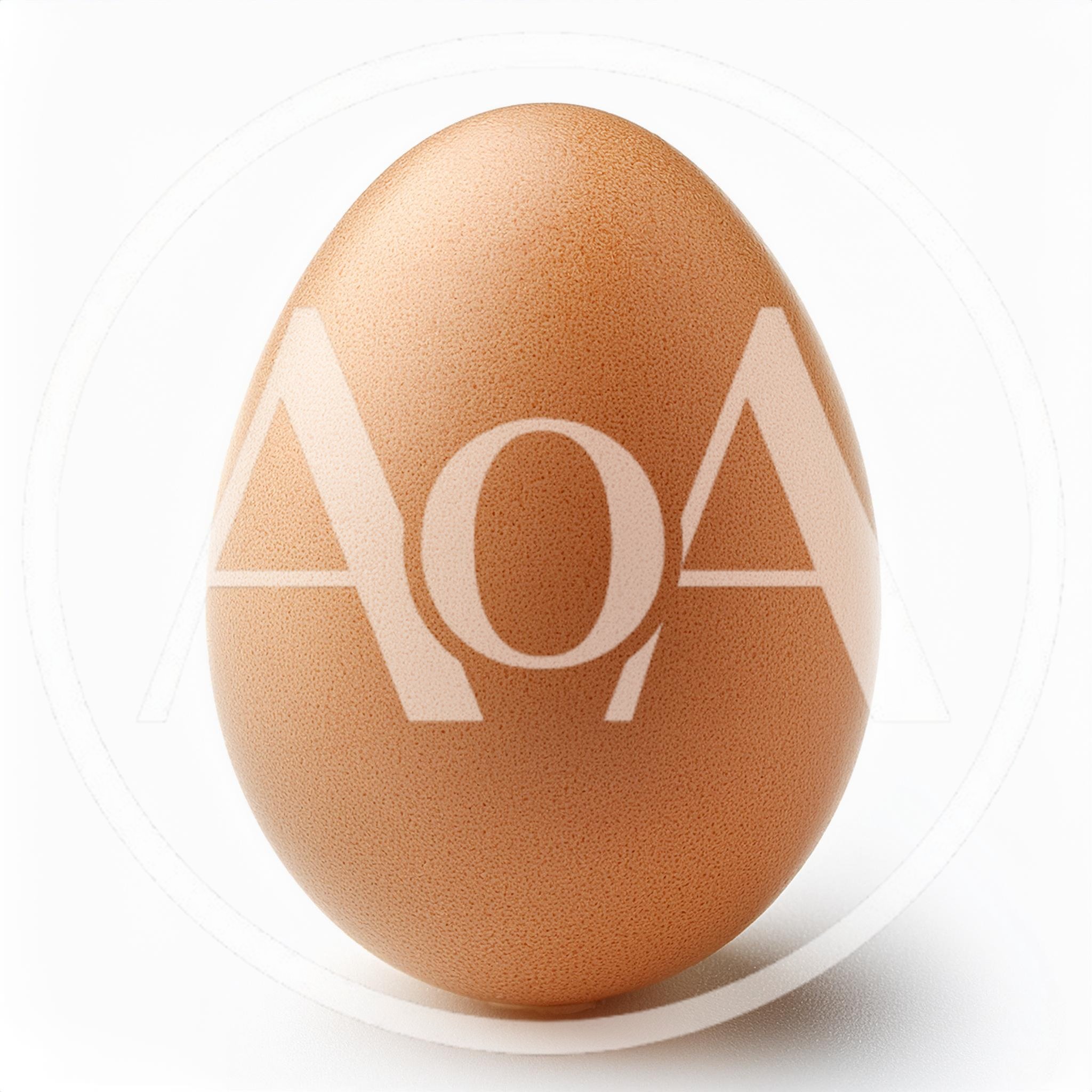 Single Brown Chicken Egg Isolated On White Background