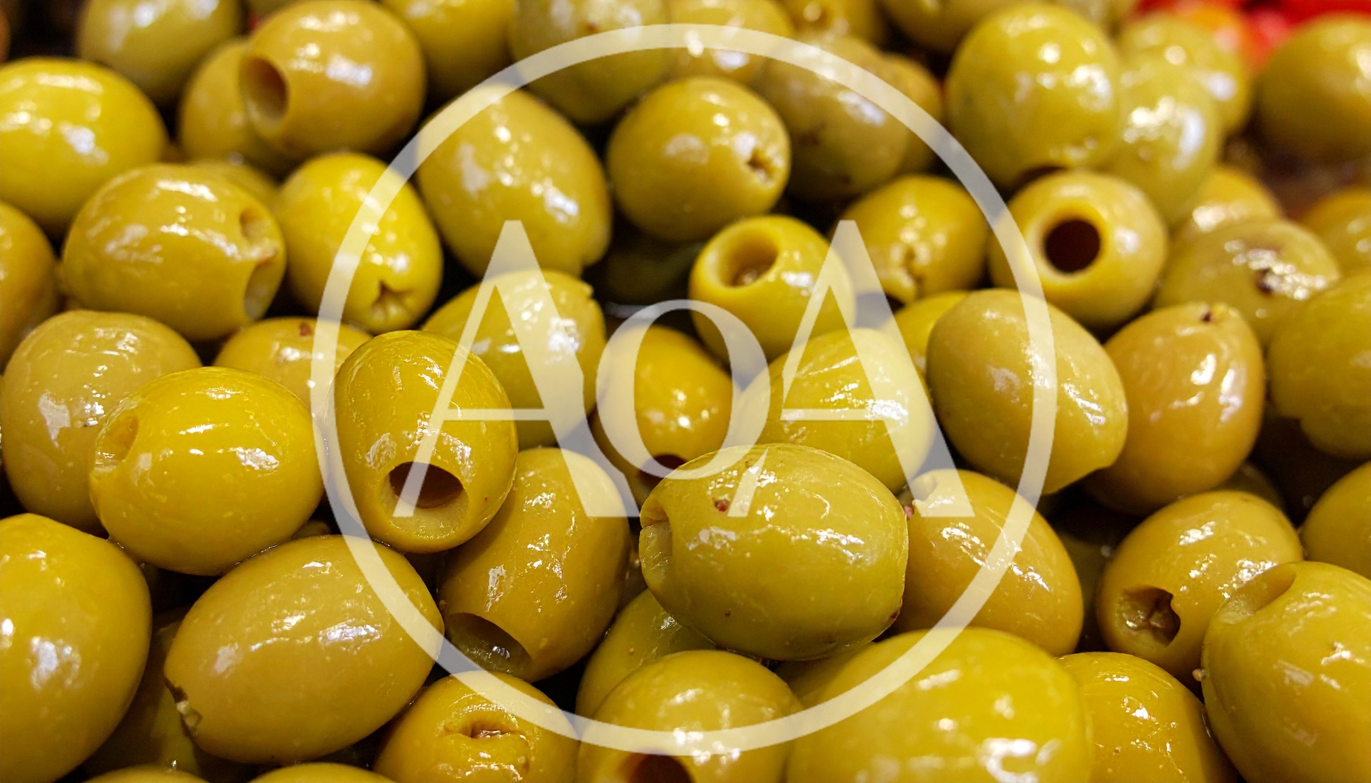Close Up Of Pitted Green Olives