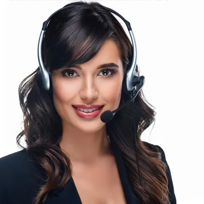 Professional Customer Service Representative Wearing Headset