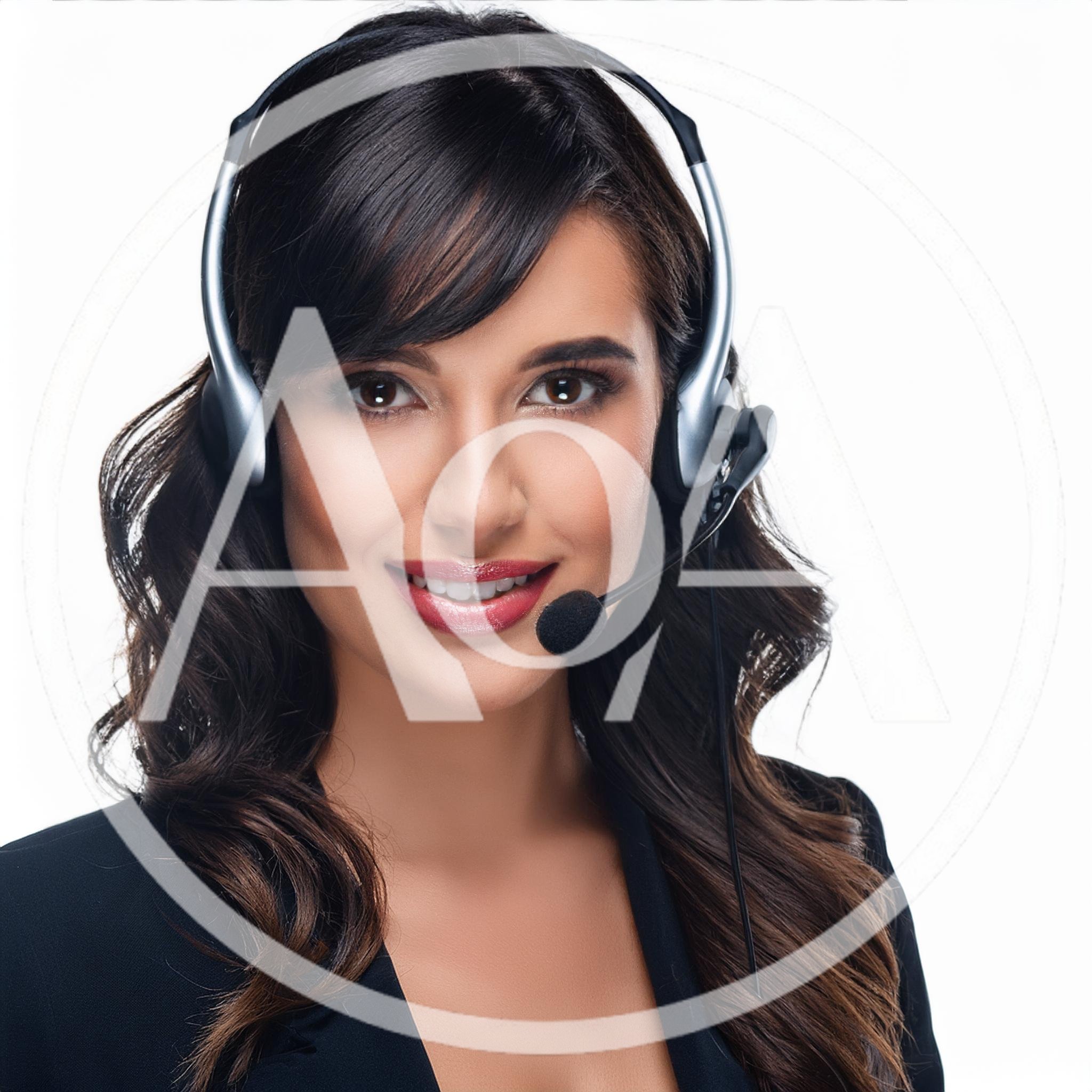 Professional Customer Service Representative Wearing Headset