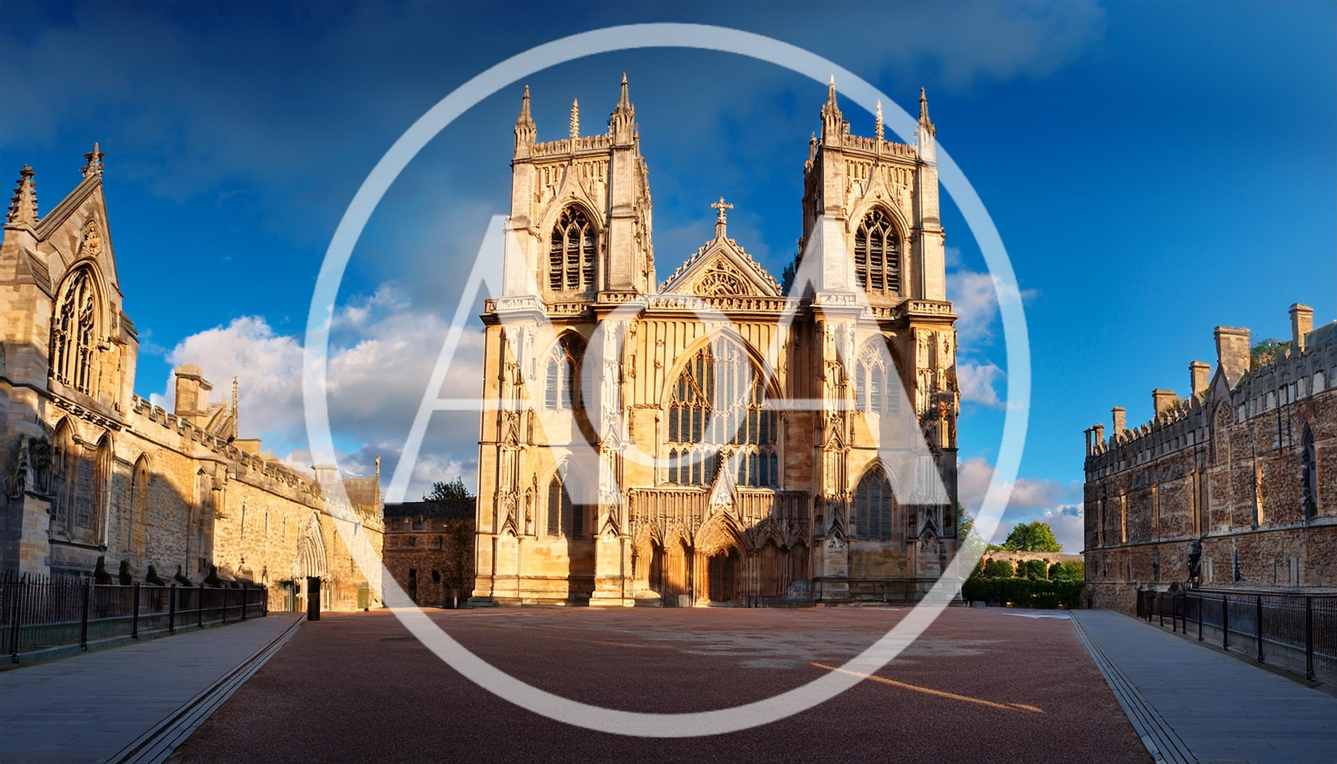 West Front of Peterborough Cathedral in England