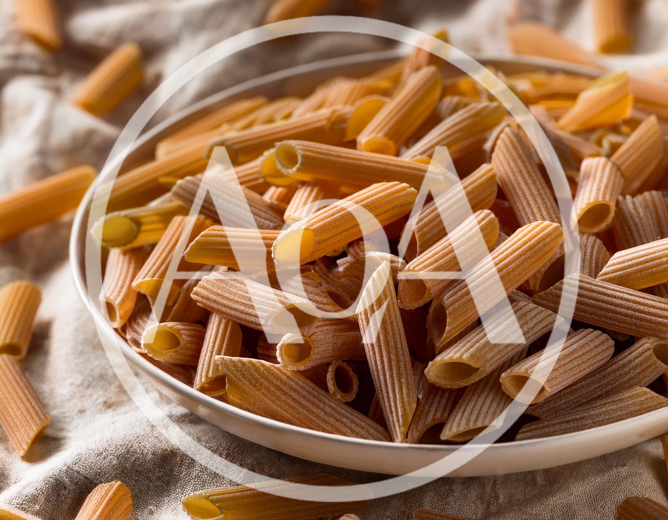 Bowl Of Raw Whole Wheat Penne Pasta