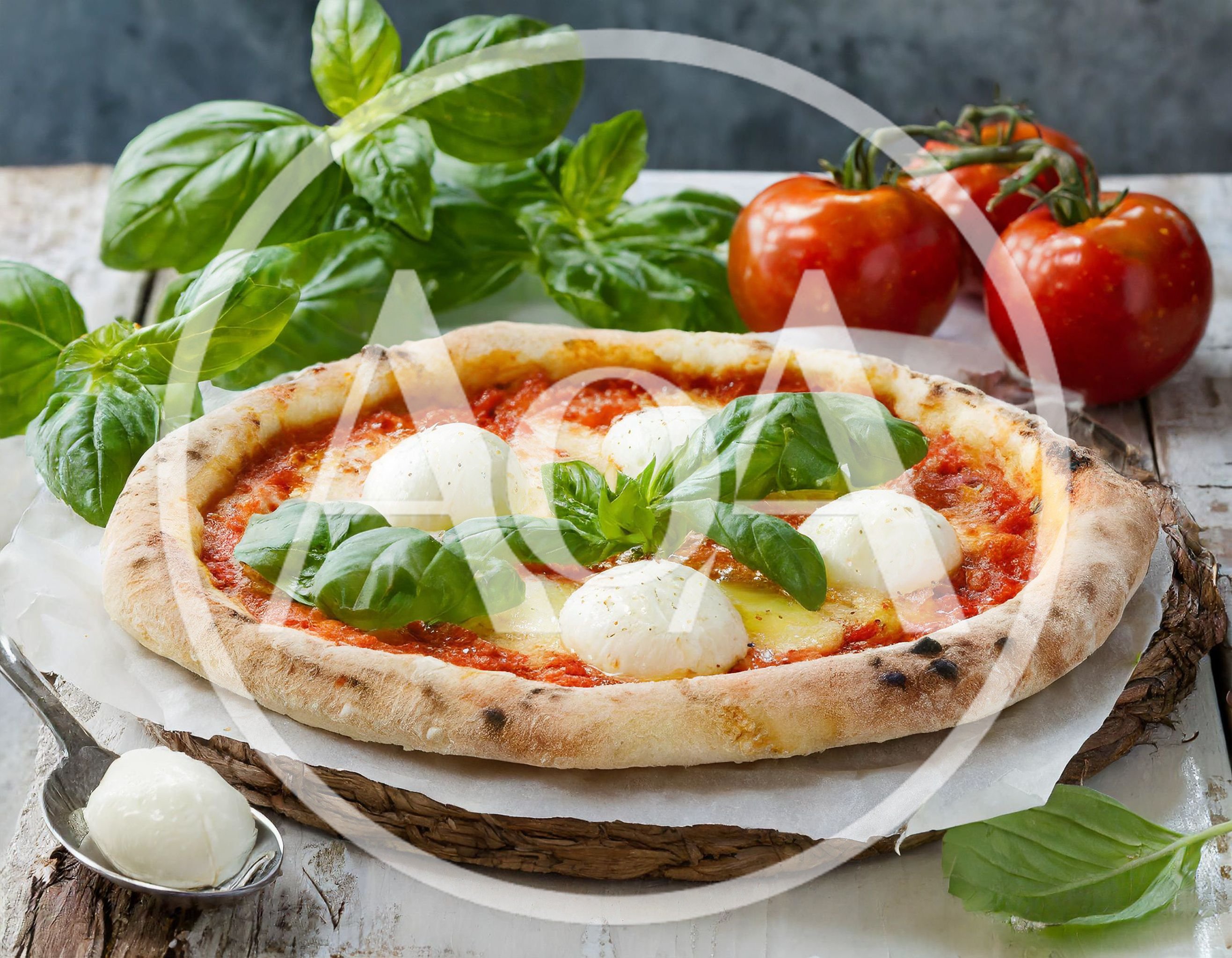 Fresh Homemade Margherita Pizza With Mozzarella And Basil