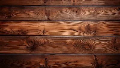 Dark Brown Wooden Planks With Natural Grain Texture