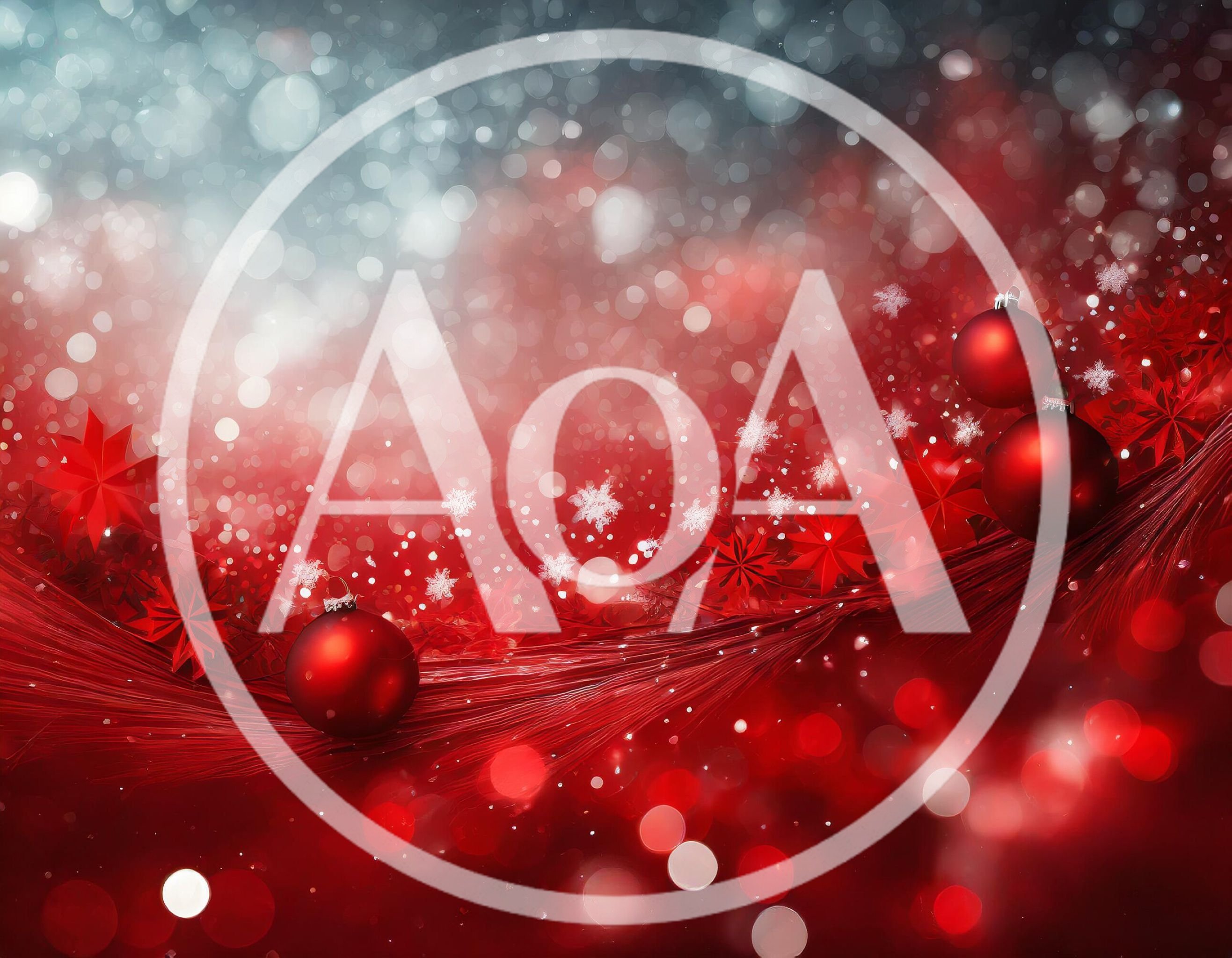 Red Christmas Ornaments With Bokeh Background