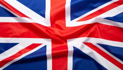 Waving British Union Jack Flag Fabric Texture