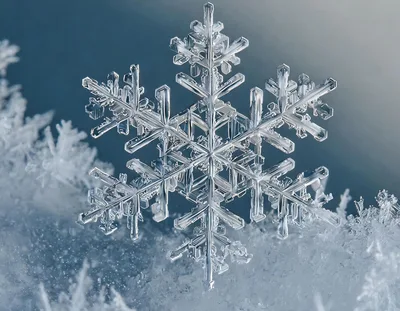 Macro Close Up Of A Single Intricate Snowflake