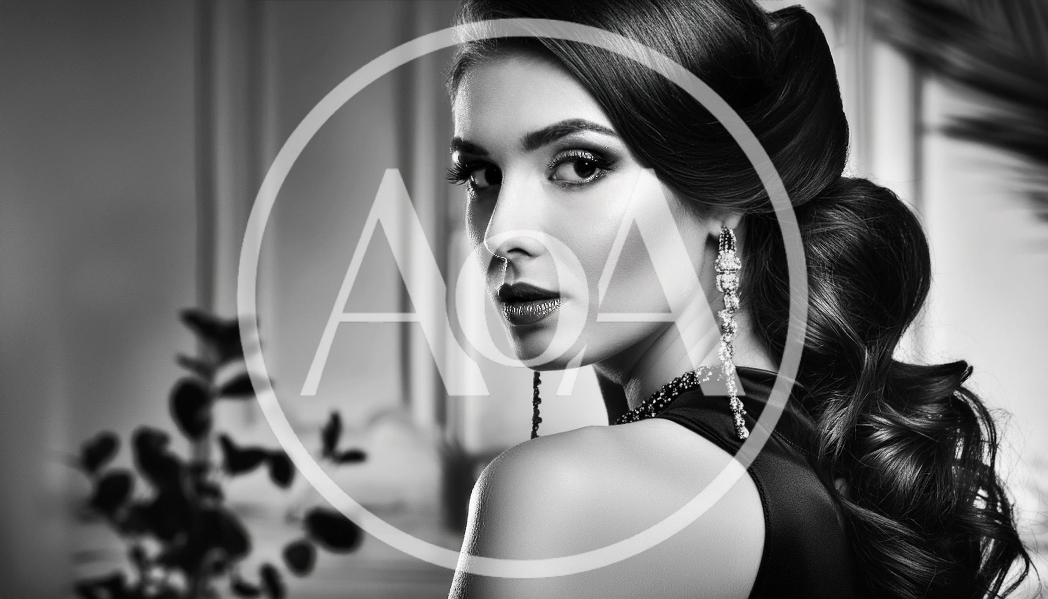Elegant Woman With Glamorous Hairstyle And Jewelry