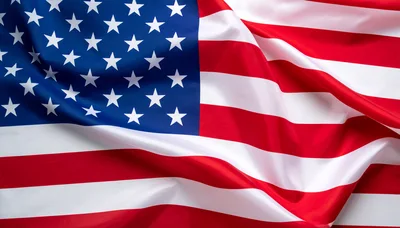 Waving American Flag With Soft Fabric Folds