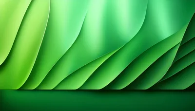 Abstract Green Wavy Layers Background