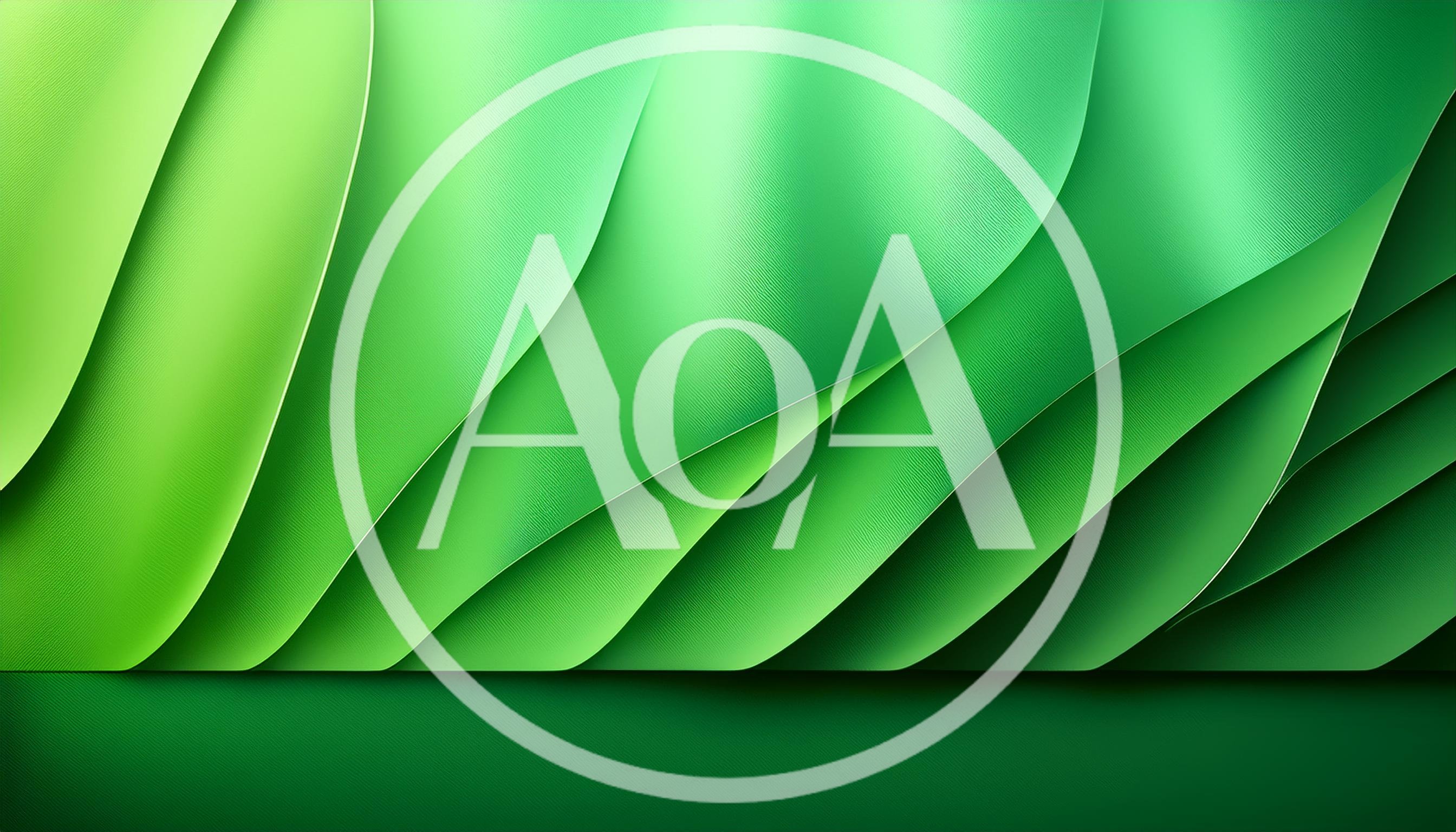 Abstract Green Wavy Layers Background