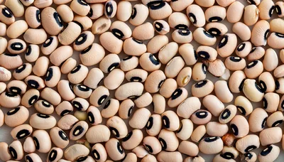Top View Of Raw Black Eyed Peas