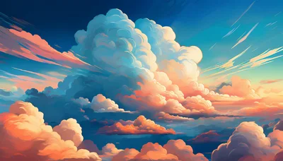 Vibrant Sunset Clouds In A Painted Sky