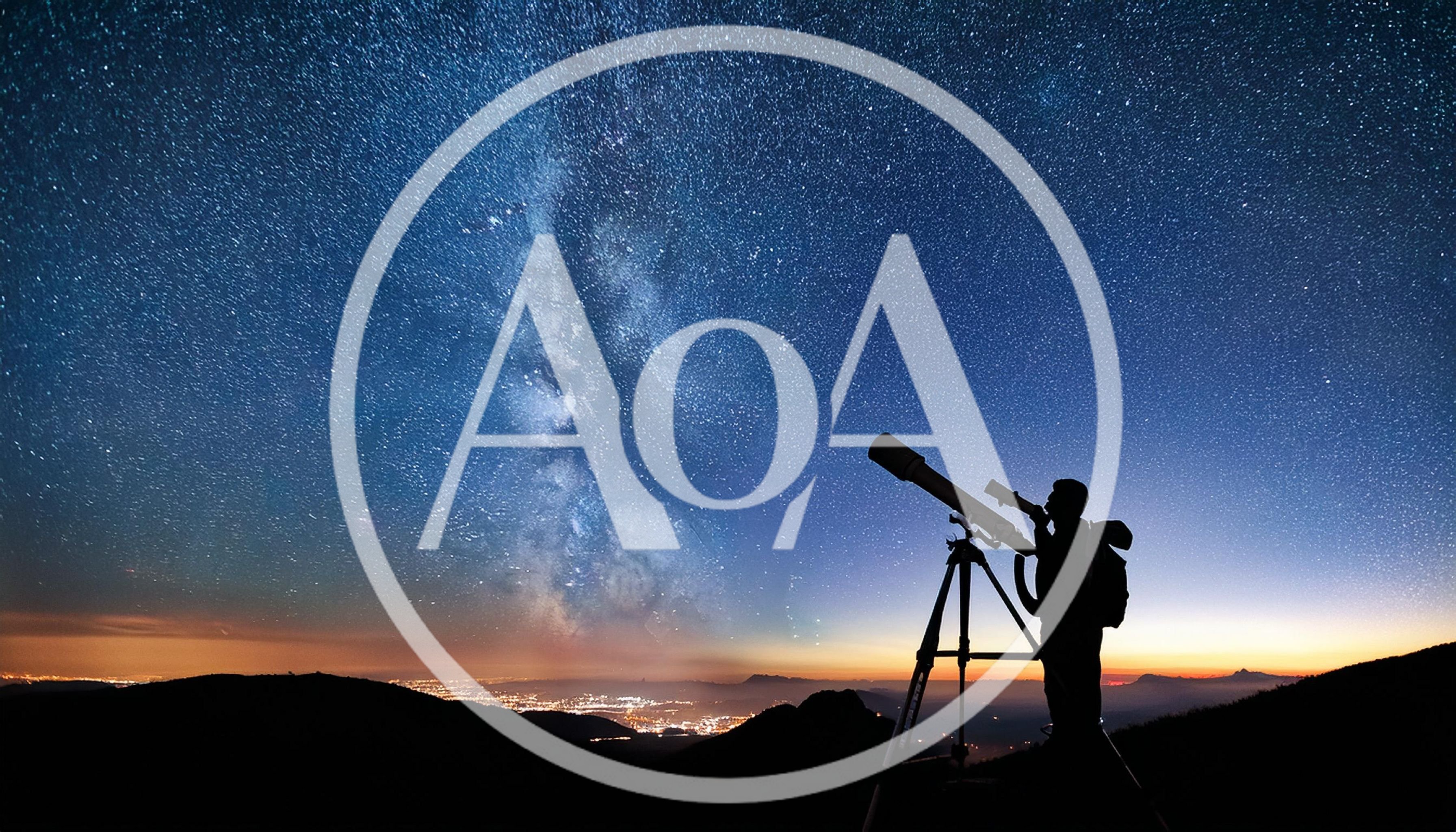 Astronomer Observing The Milky Way With A Telescope
