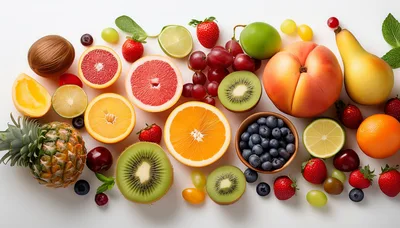 Assorted Fresh Tropical Fruits and Berries Arrangement