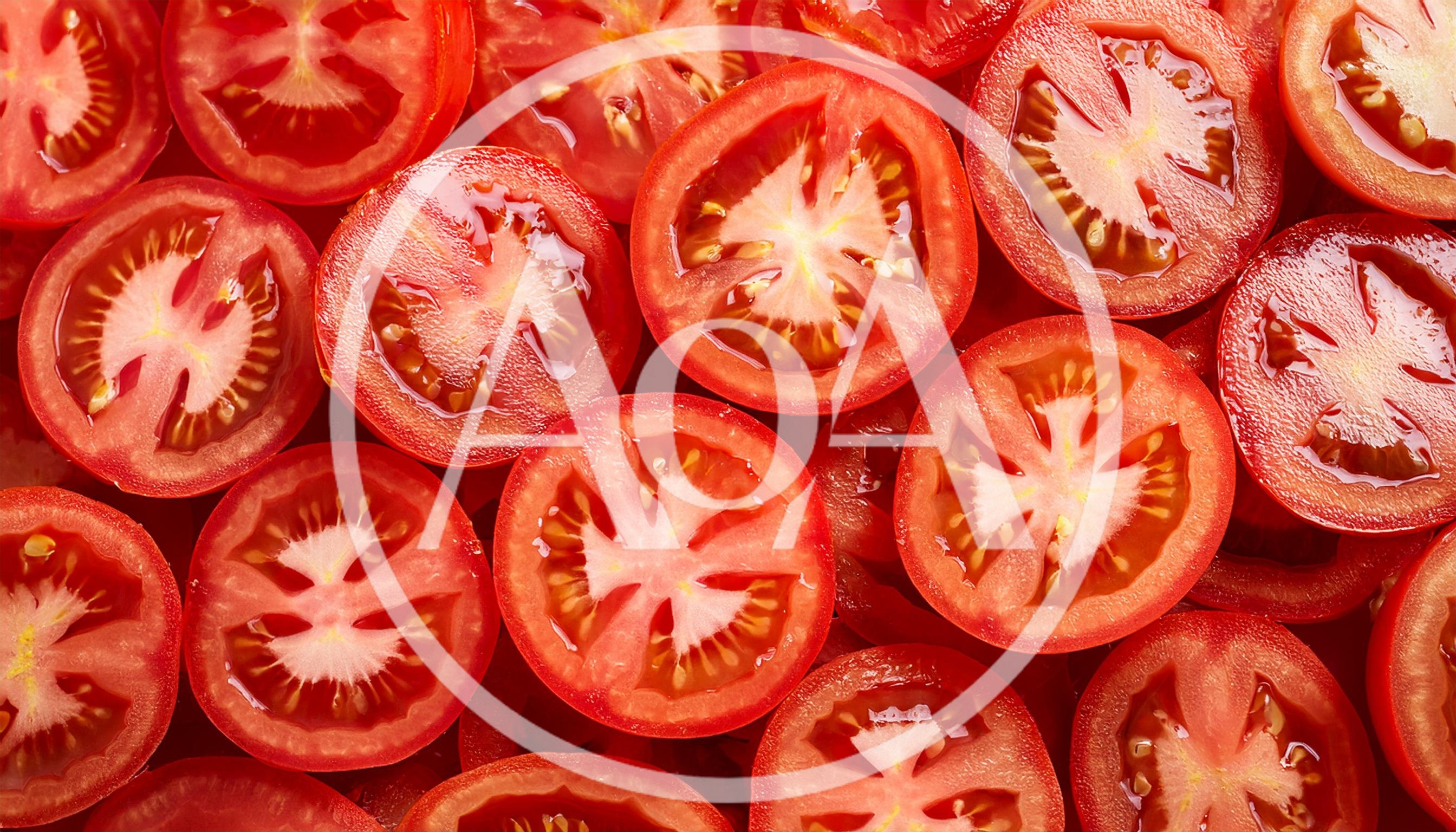 Fresh Sliced Red Tomatoes Background