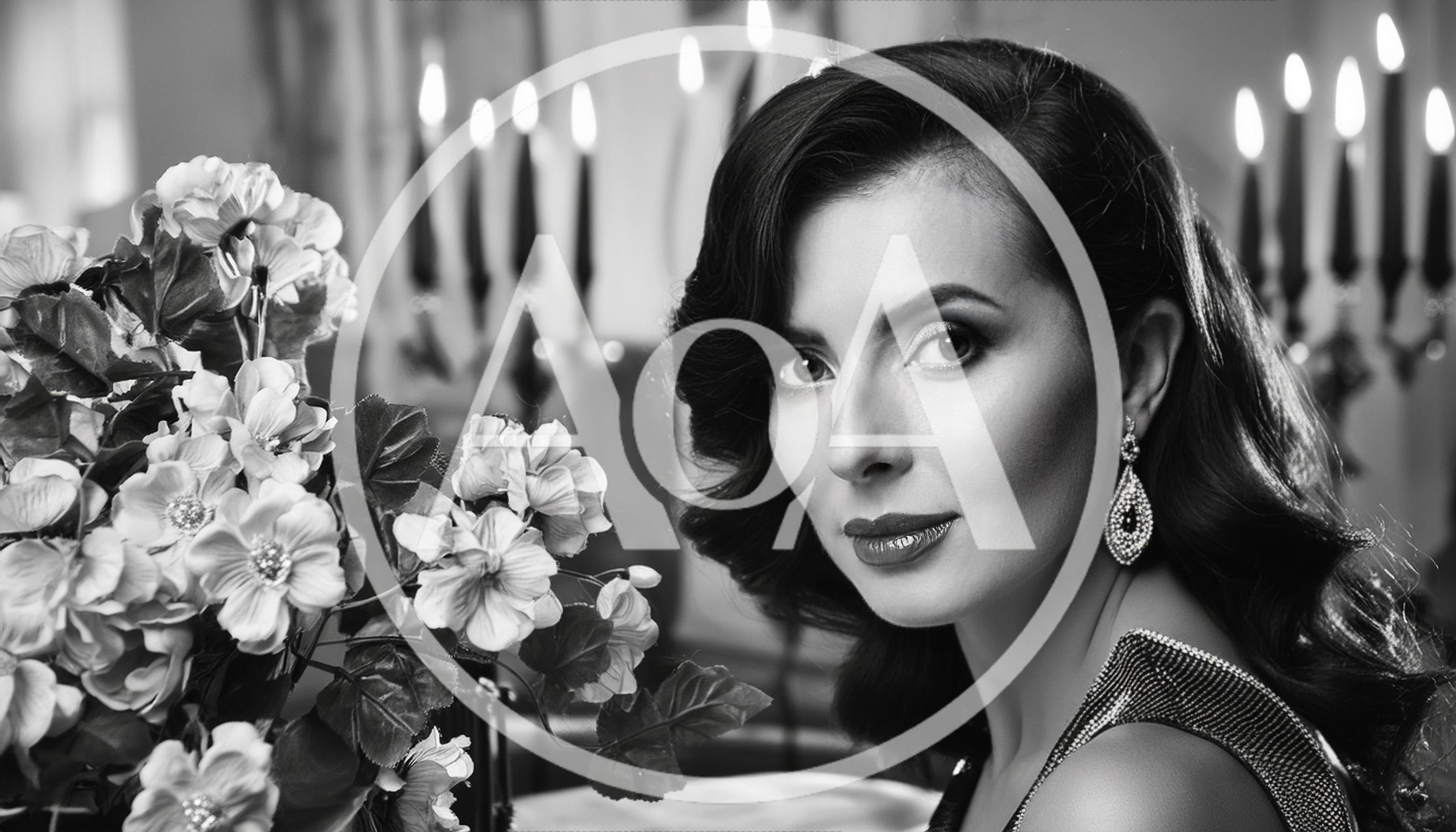 Elegant Woman With Vintage Hairstyle And Jewelry