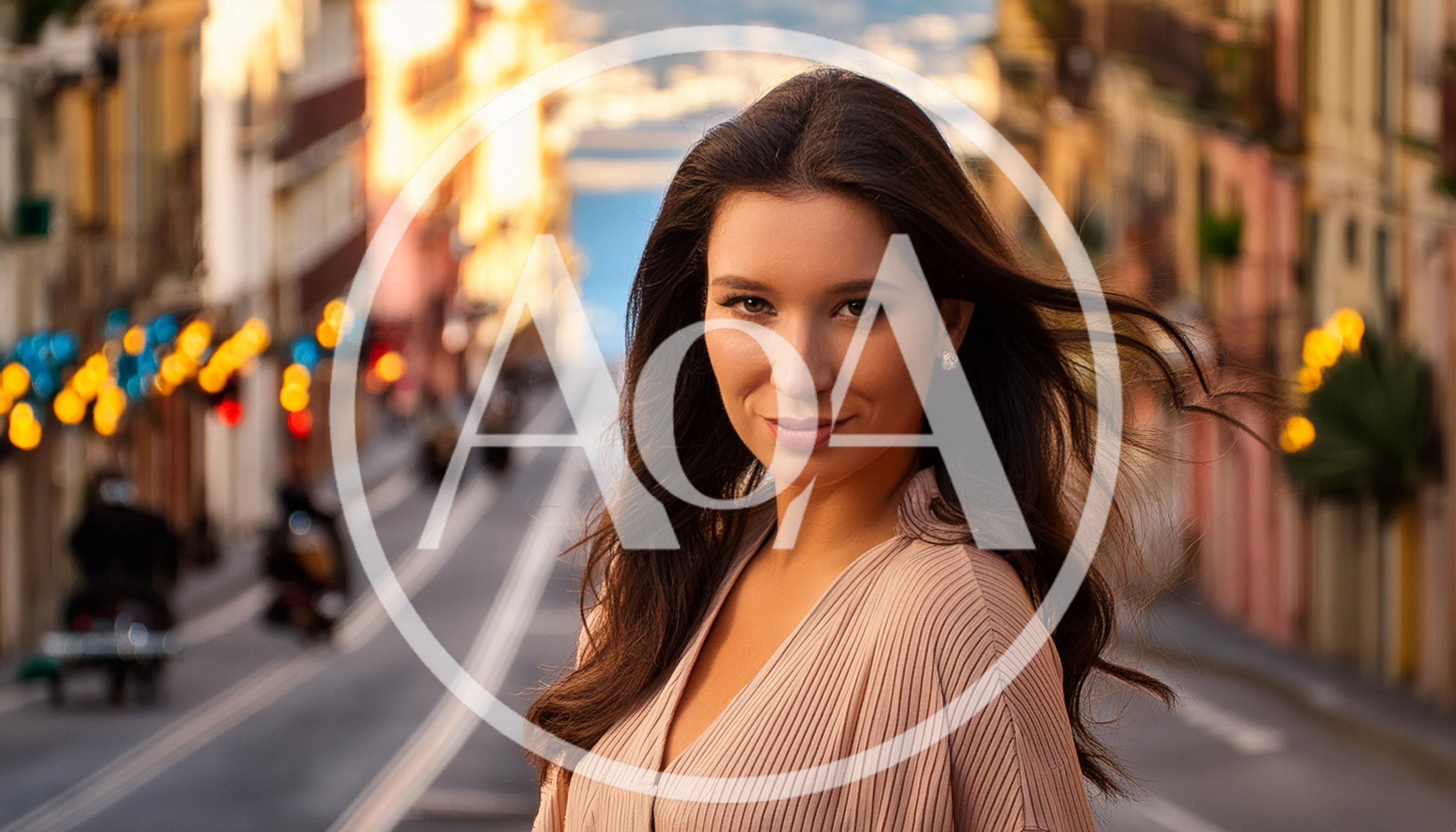 Portrait Of A Beautiful Woman On A City Street